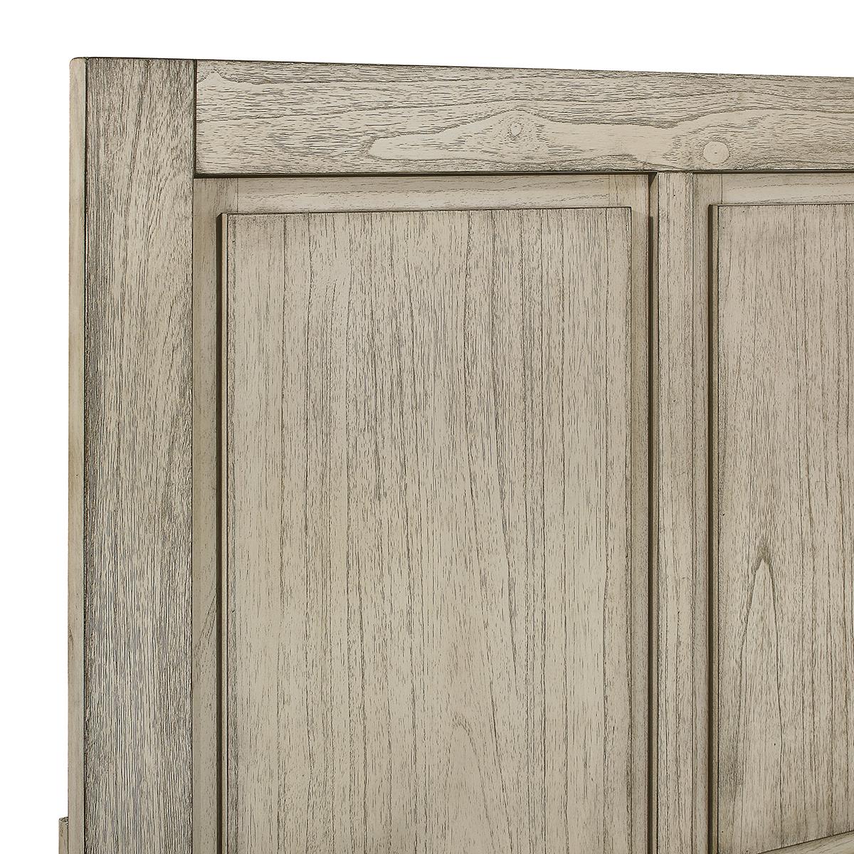 New Classic Furniture Ashland King Panel Bed in Rustic White - Ideal Furniture (Fresno,CA) 