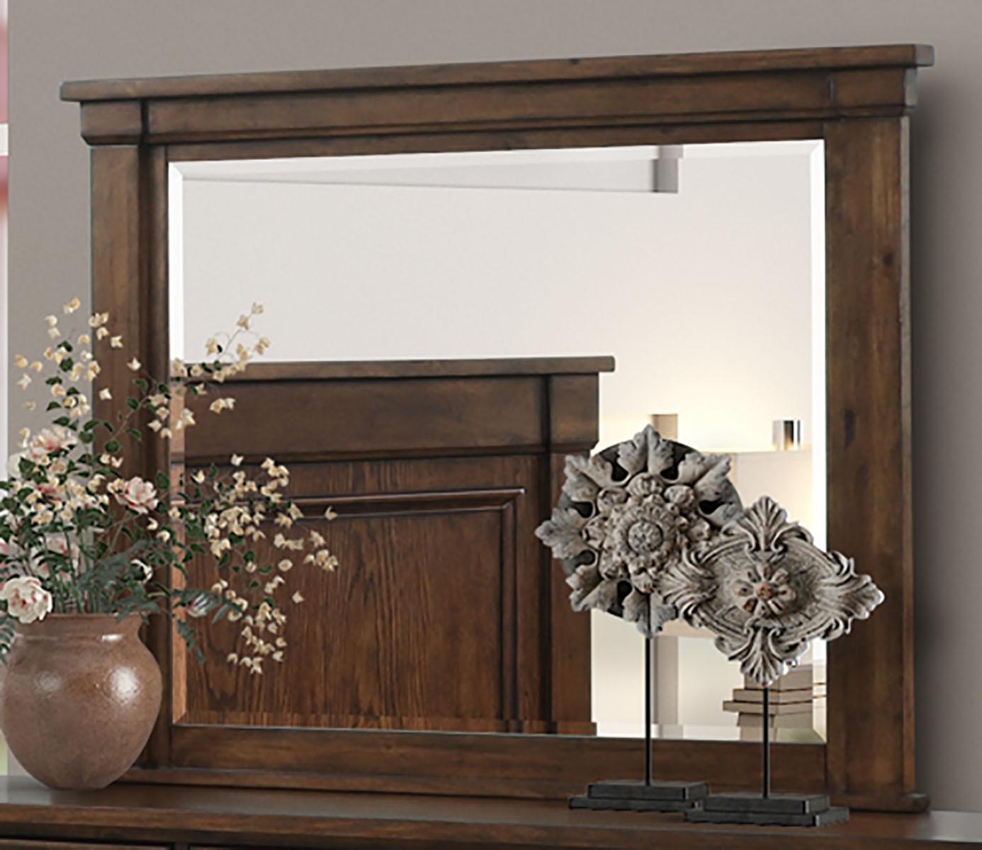 New Classic Furniture Providence Mirror in Dark Oak