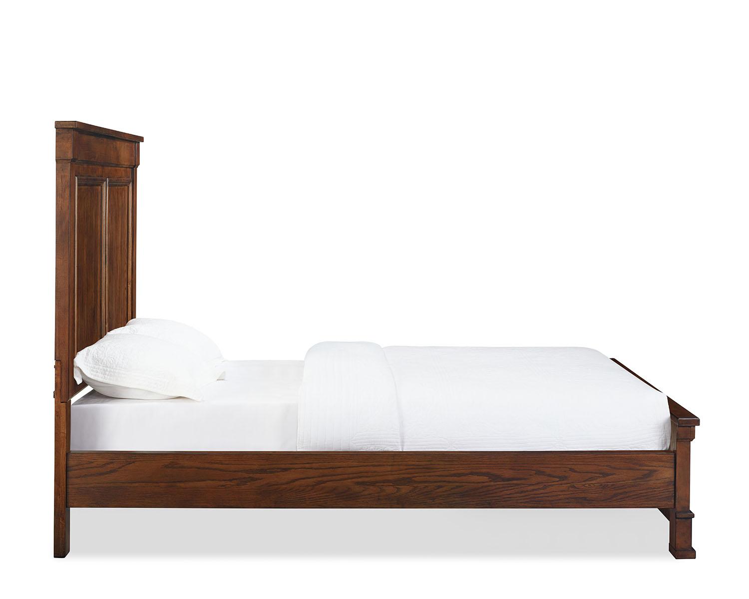 New Classic Furniture Providence Queen Panel Bed in Dark Oak - Ideal Furniture (Fresno,CA) 