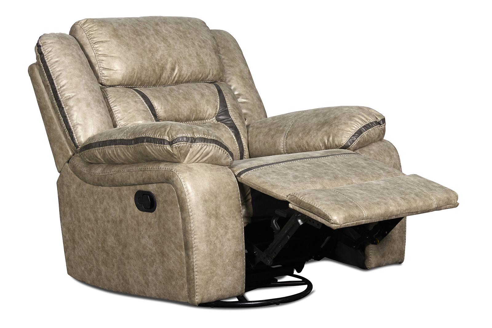 New Classic Furniture Roswell Swivel Glider Recliner in Pewter