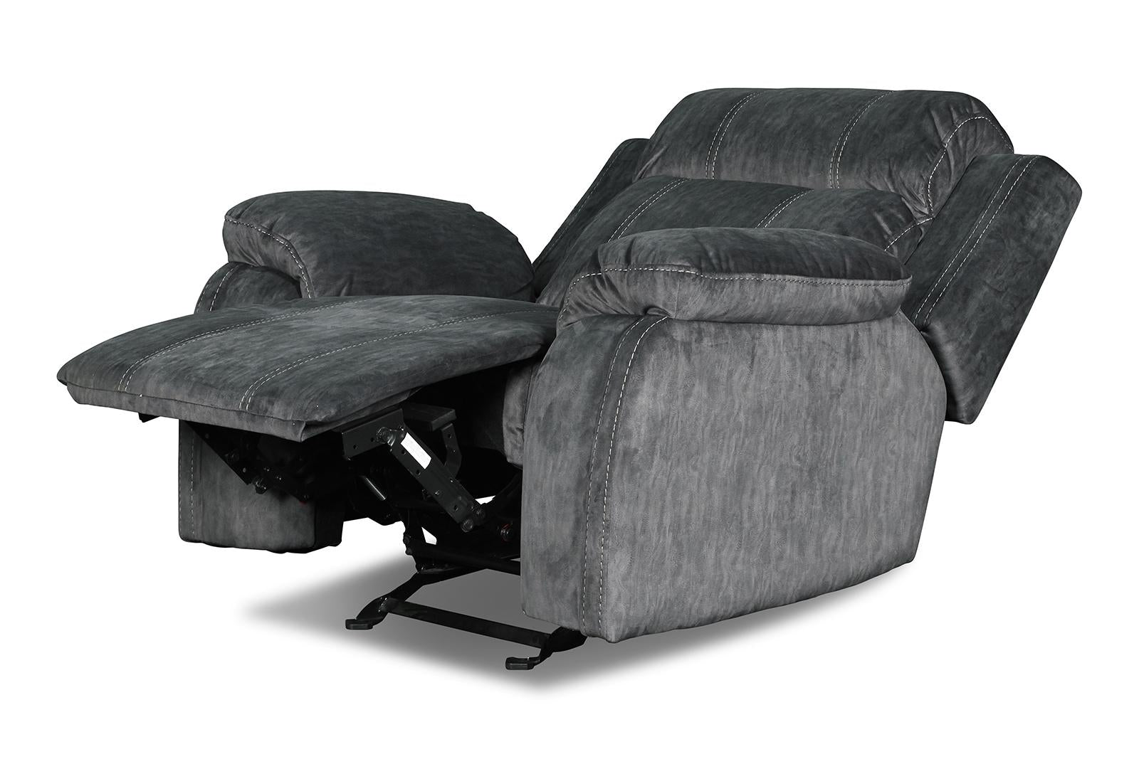 New Classic Furniture Tango Glider Recliner with Power Footrest in Shadow - Ideal Furniture (Fresno,CA) 