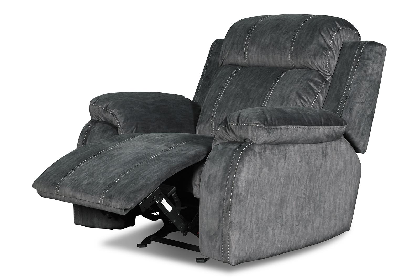 New Classic Furniture Tango Glider Recliner with Power Footrest in Shadow - Ideal Furniture (Fresno,CA) 