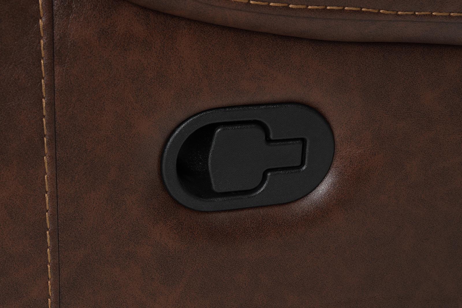 New Classic Furniture Taos Swivel Glider Recliner in Caramel - Ideal Furniture (Fresno,CA) 