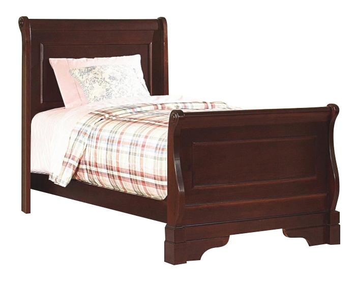 New Classic Versaille Youth Twin Sleigh Bed in Bordeaux - Ideal Furniture (Fresno,CA) 