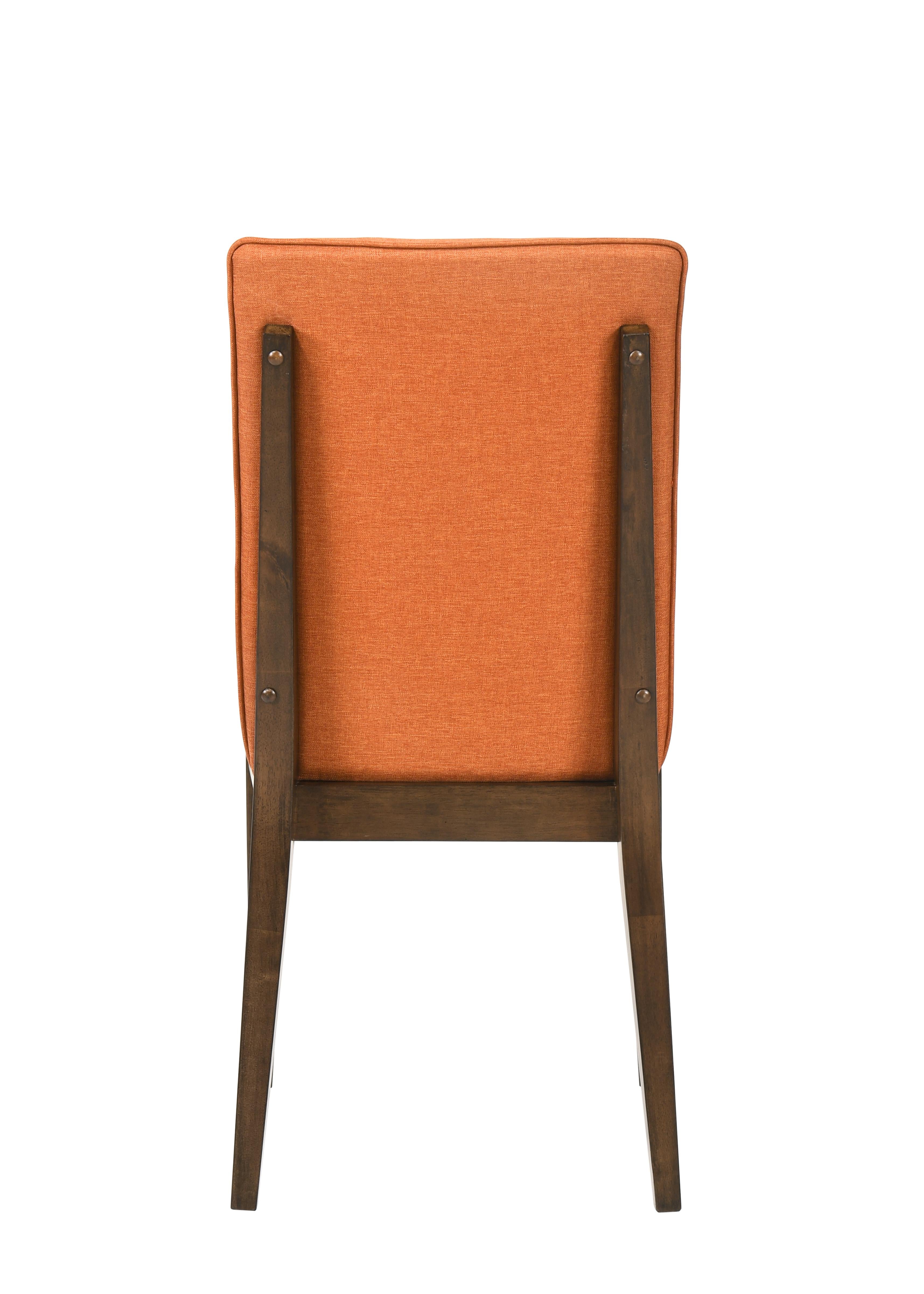 MAGGIE DINING CHAIR W/TERRA COTTA CUSHION-WALNUT - Ideal Furniture (Fresno,CA) 