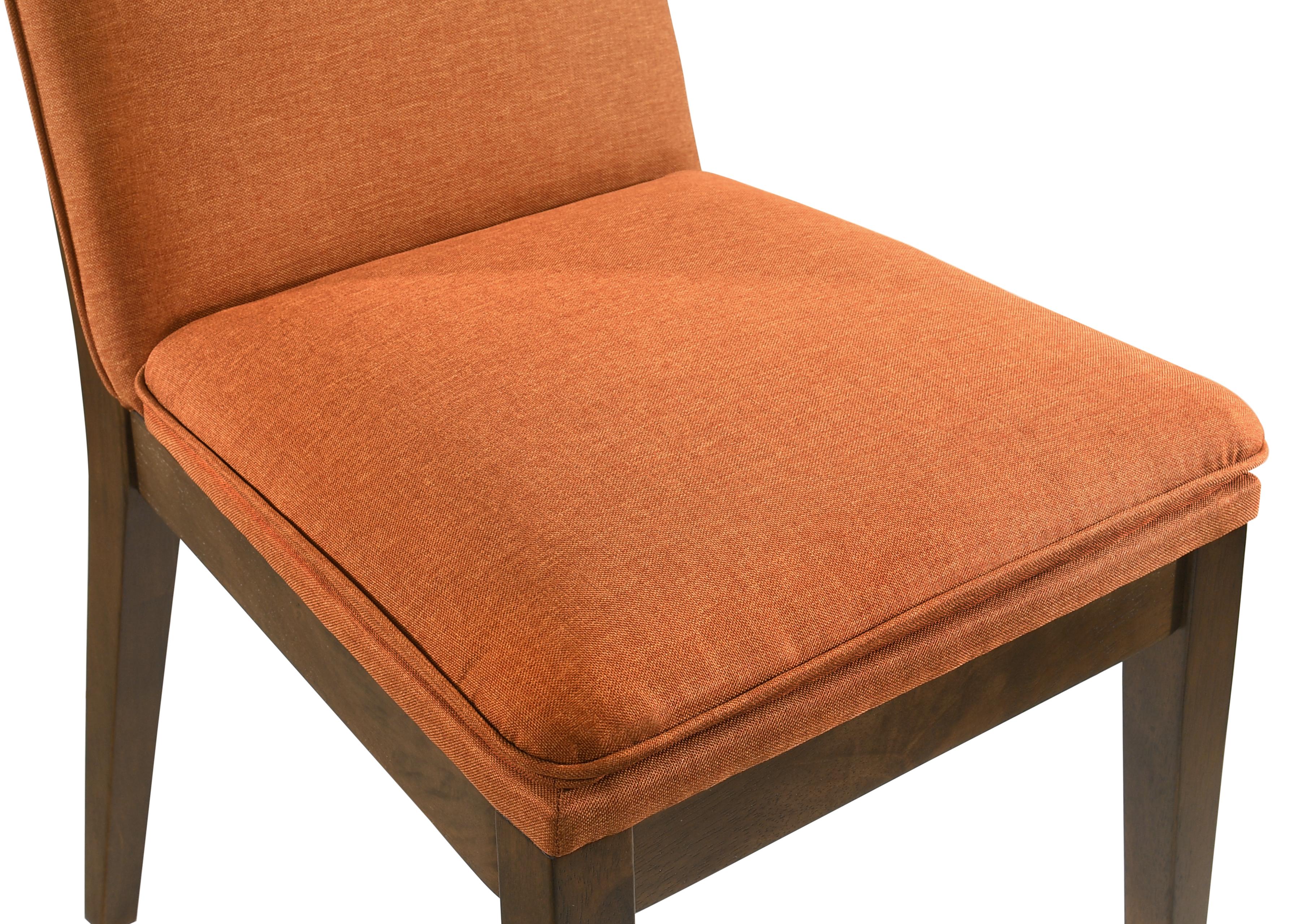 MAGGIE DINING CHAIR W/TERRA COTTA CUSHION-WALNUT - Ideal Furniture (Fresno,CA) 