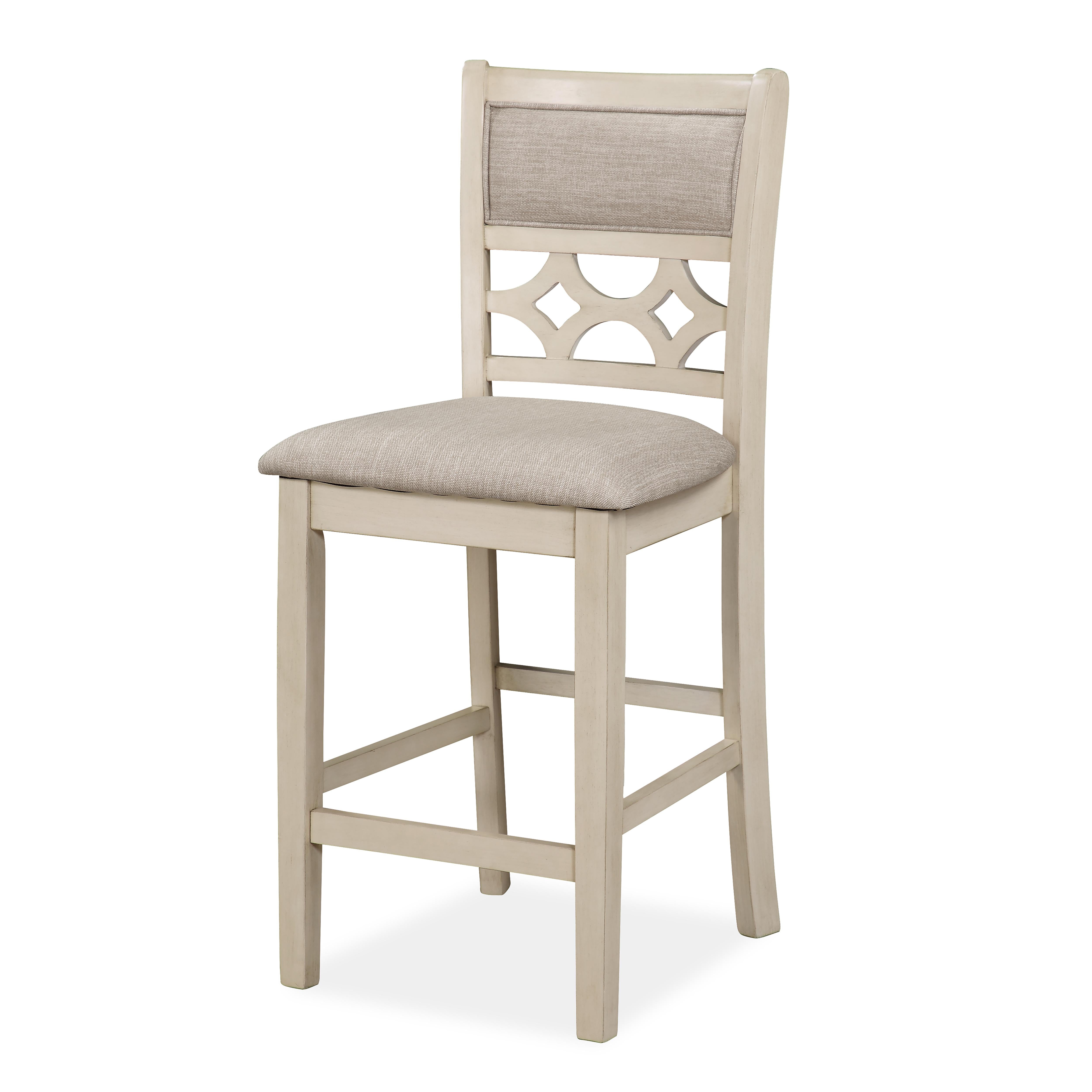 MITCHELL 5 PC COUNTER SET-TWO TONE BISQUE/BROWN - Ideal Furniture (Fresno,CA) 