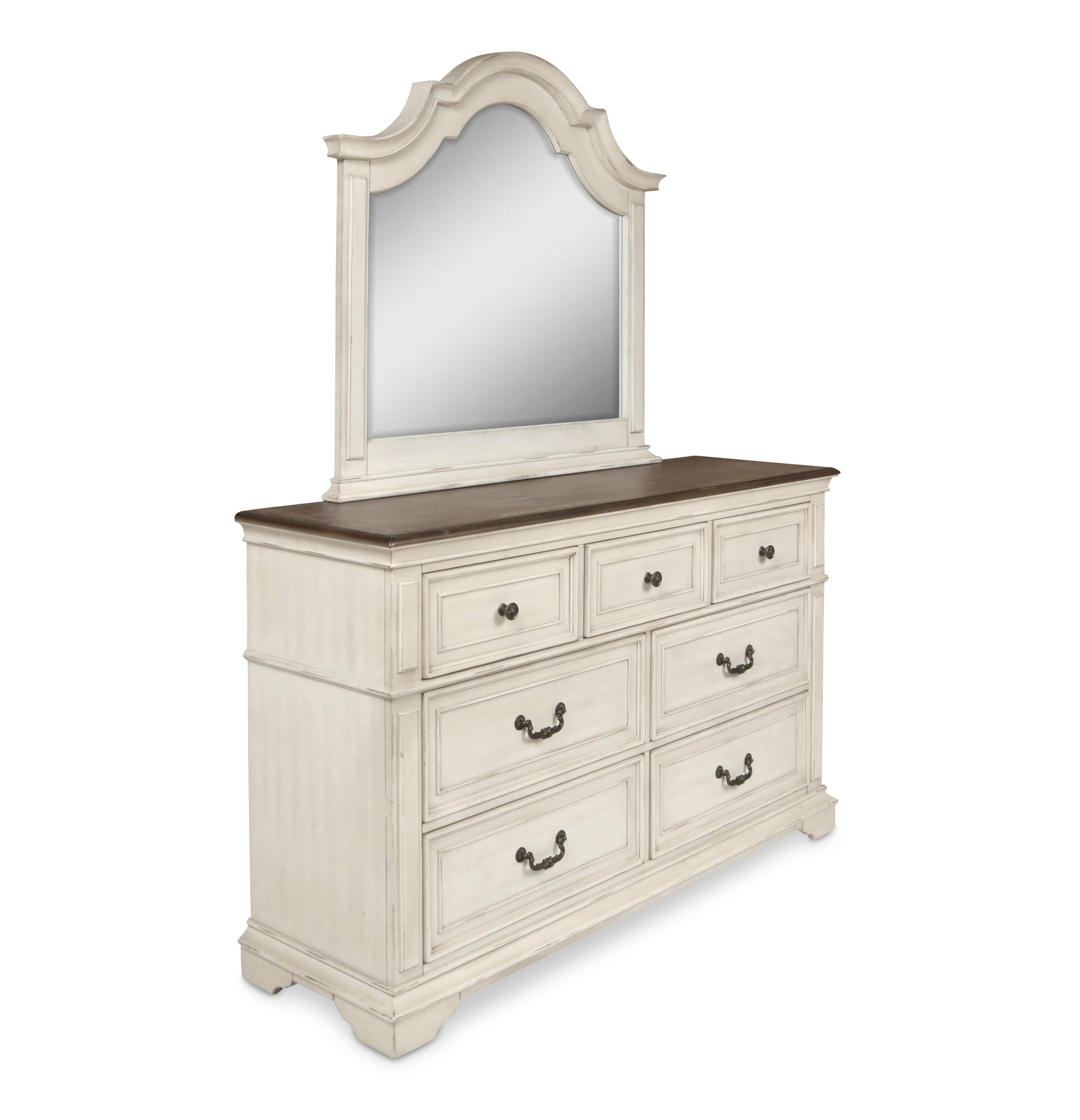 ANASTASIA MIRROR - ANT. WHITE - Ideal Furniture (Fresno,CA) 
