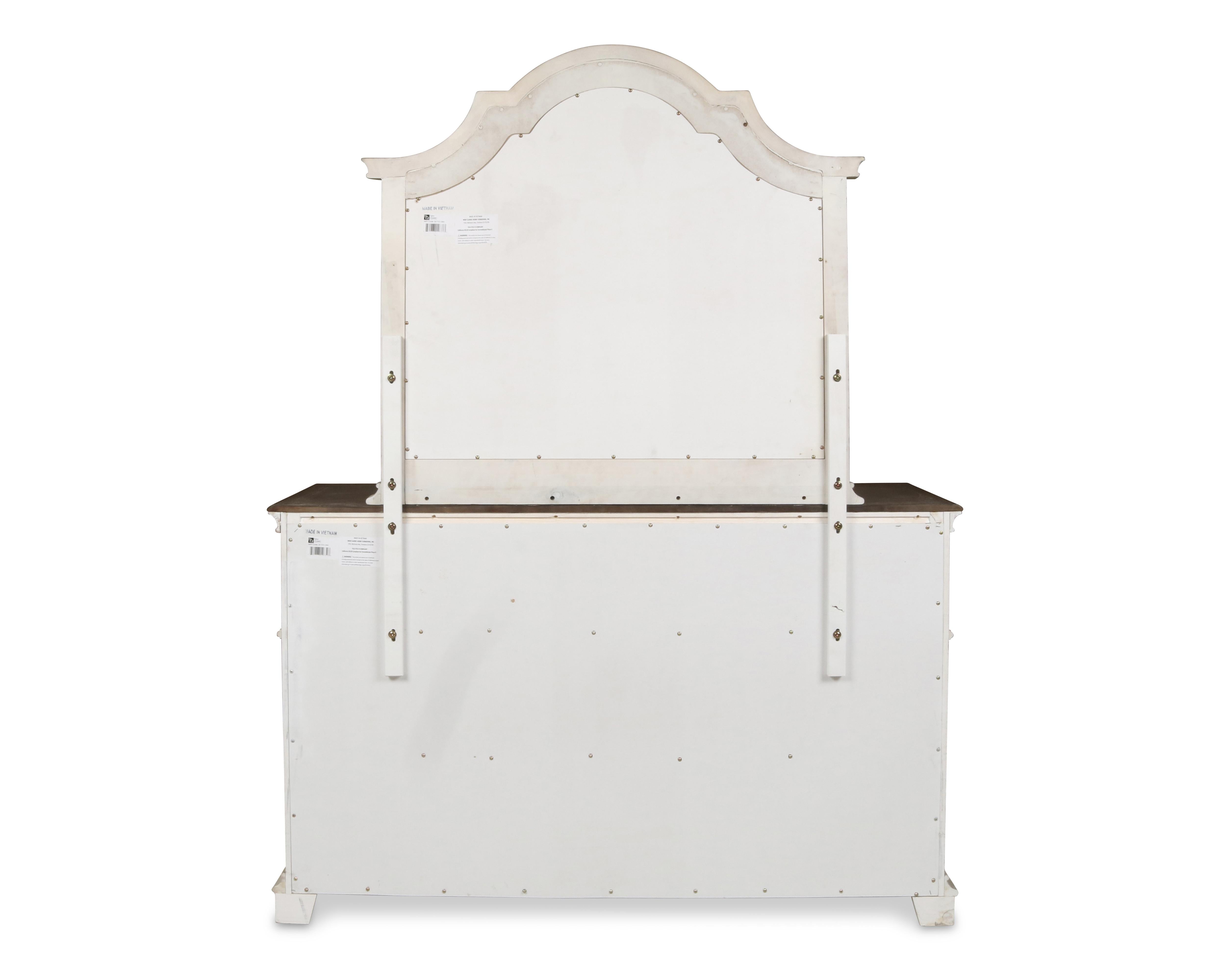 ANASTASIA MIRROR - ANT. WHITE - Ideal Furniture (Fresno,CA) 