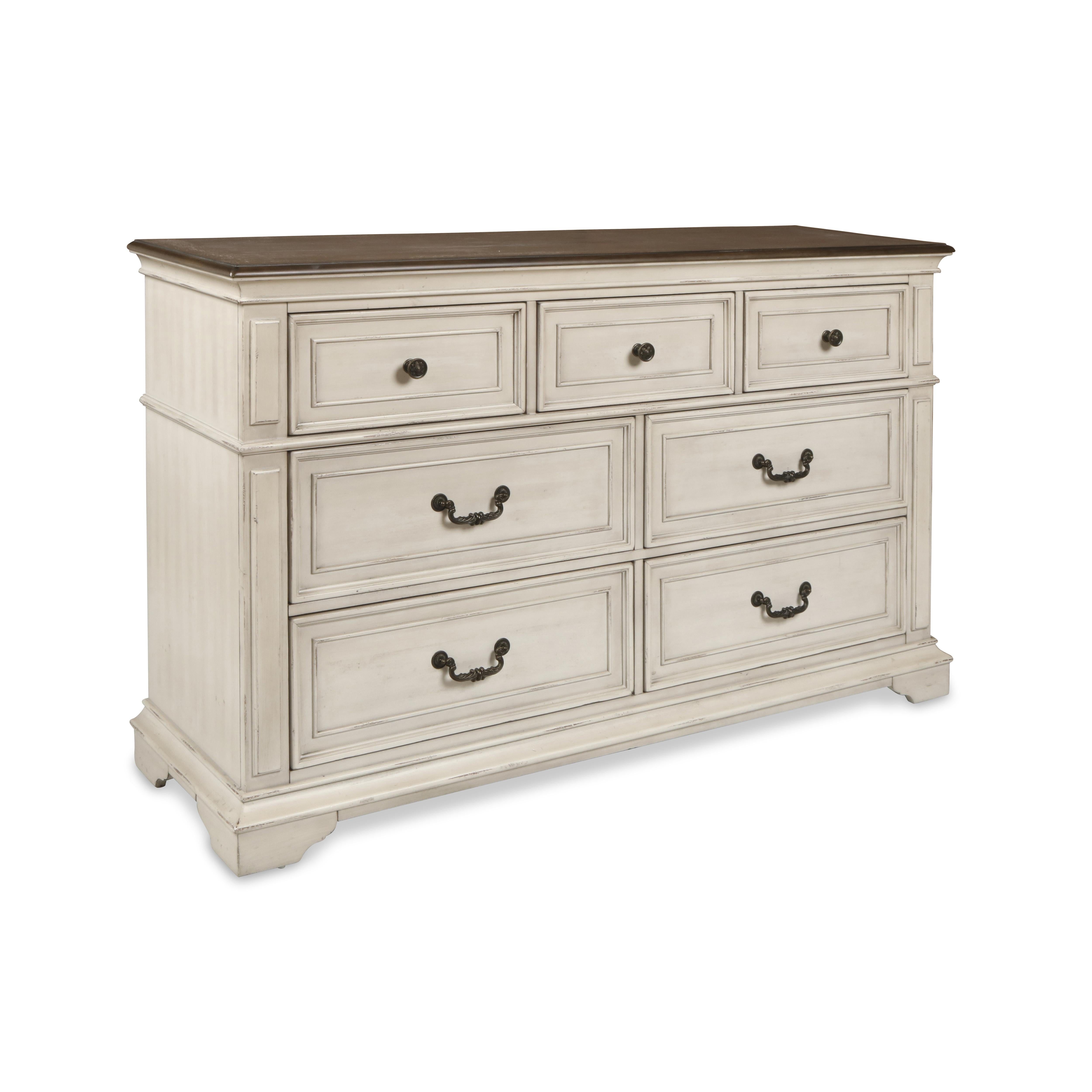 ANASTASIA DRESSER - ANT. WHITE - Ideal Furniture (Fresno,CA) 