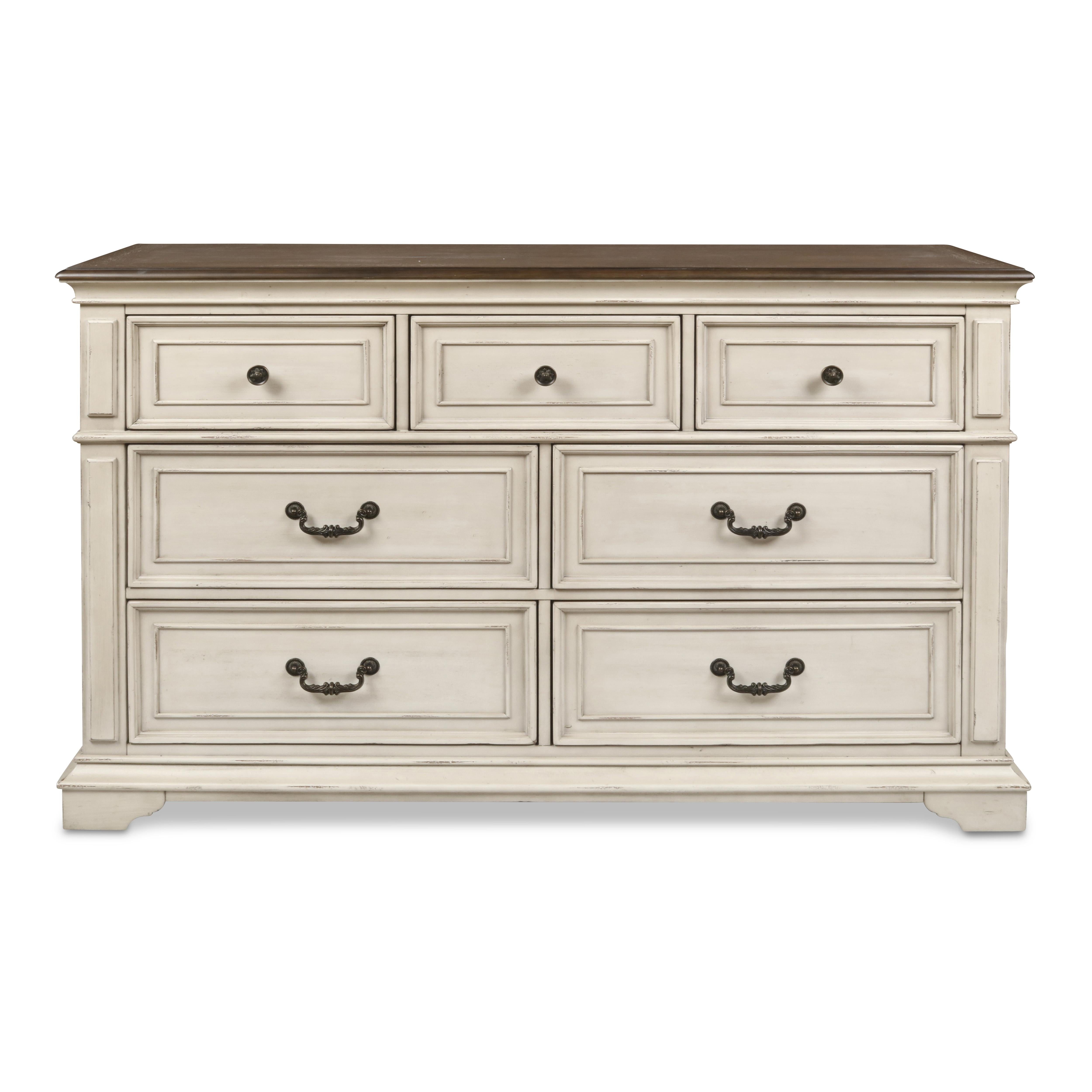 ANASTASIA DRESSER - ANT. WHITE - Ideal Furniture (Fresno,CA) 