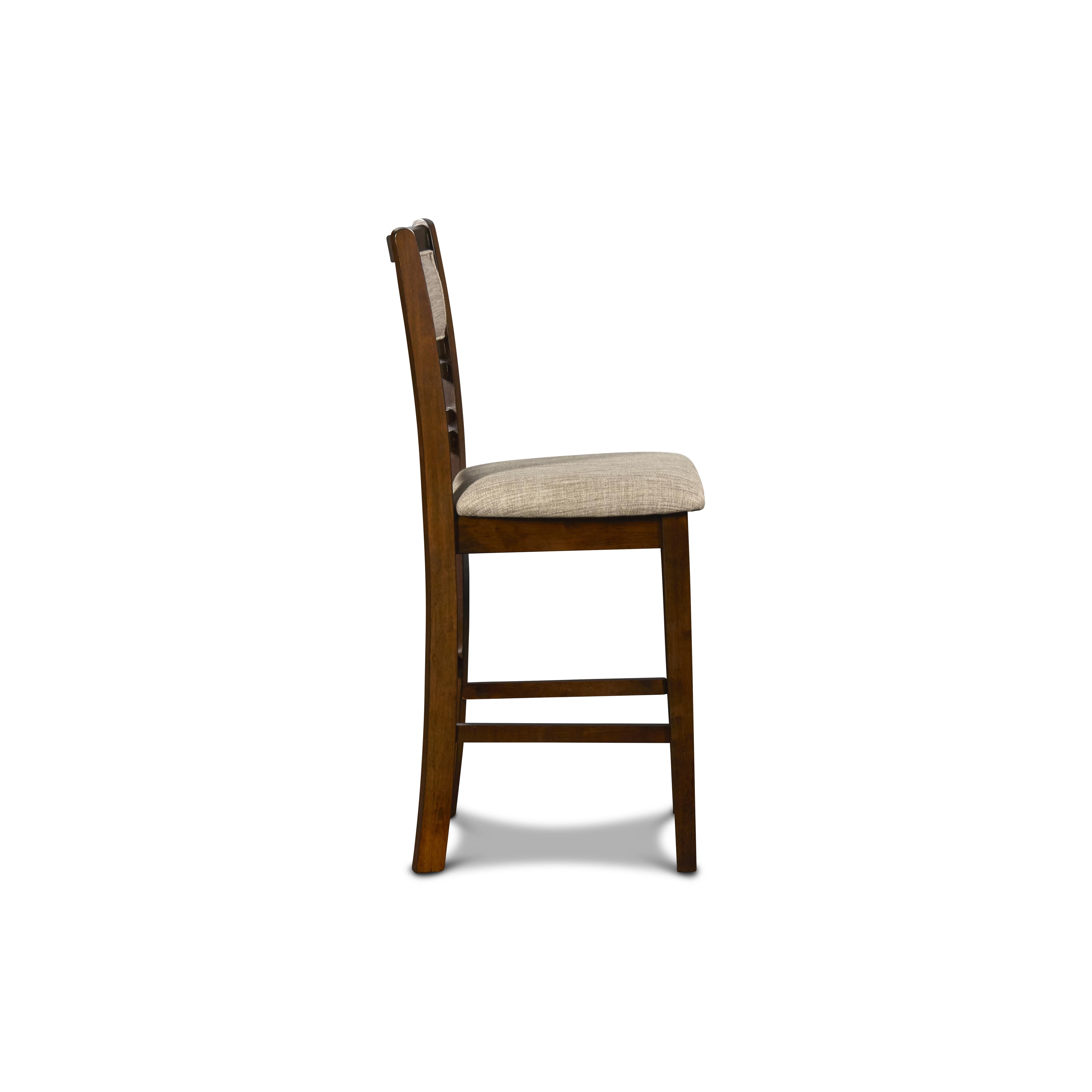 GIA ROUND COUNTER DINING 5 PC SET - CHERRY - Ideal Furniture (Fresno,CA) 