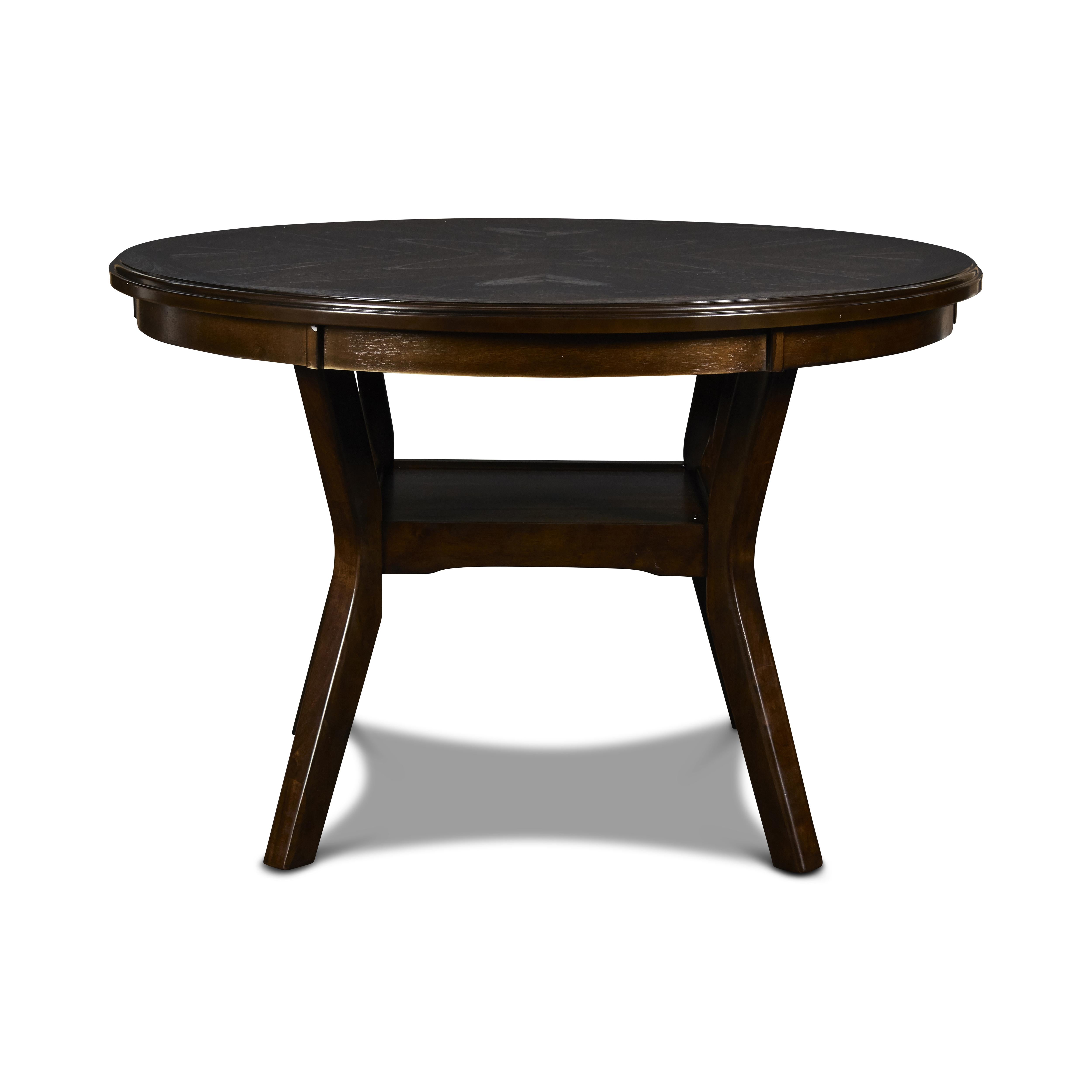 GIA ROUND DINING 5 PC SET - CHERRY - Ideal Furniture (Fresno,CA) 