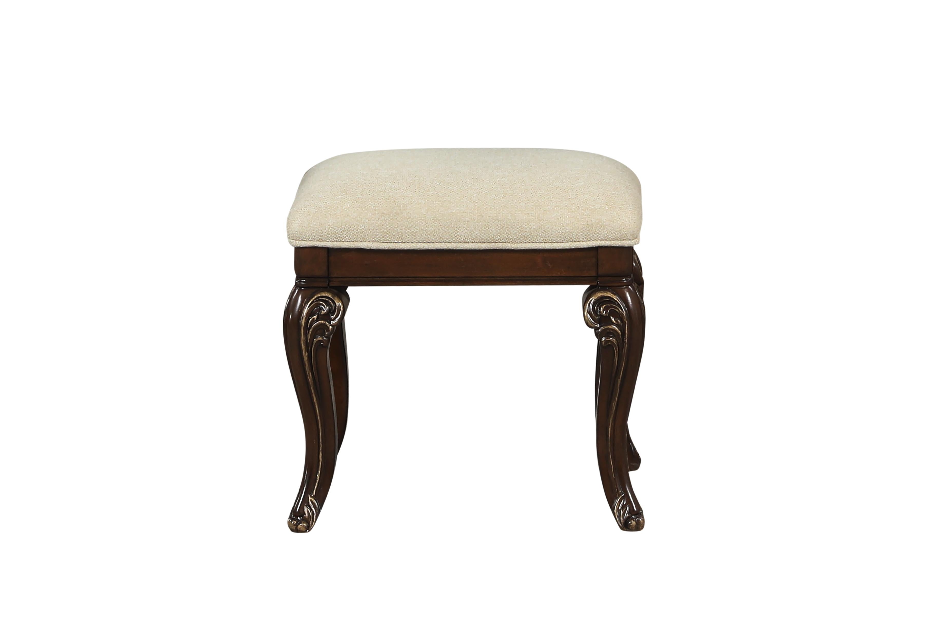 MONTECITO VANITY STOOL - CHERRY - Ideal Furniture (Fresno,CA) 
