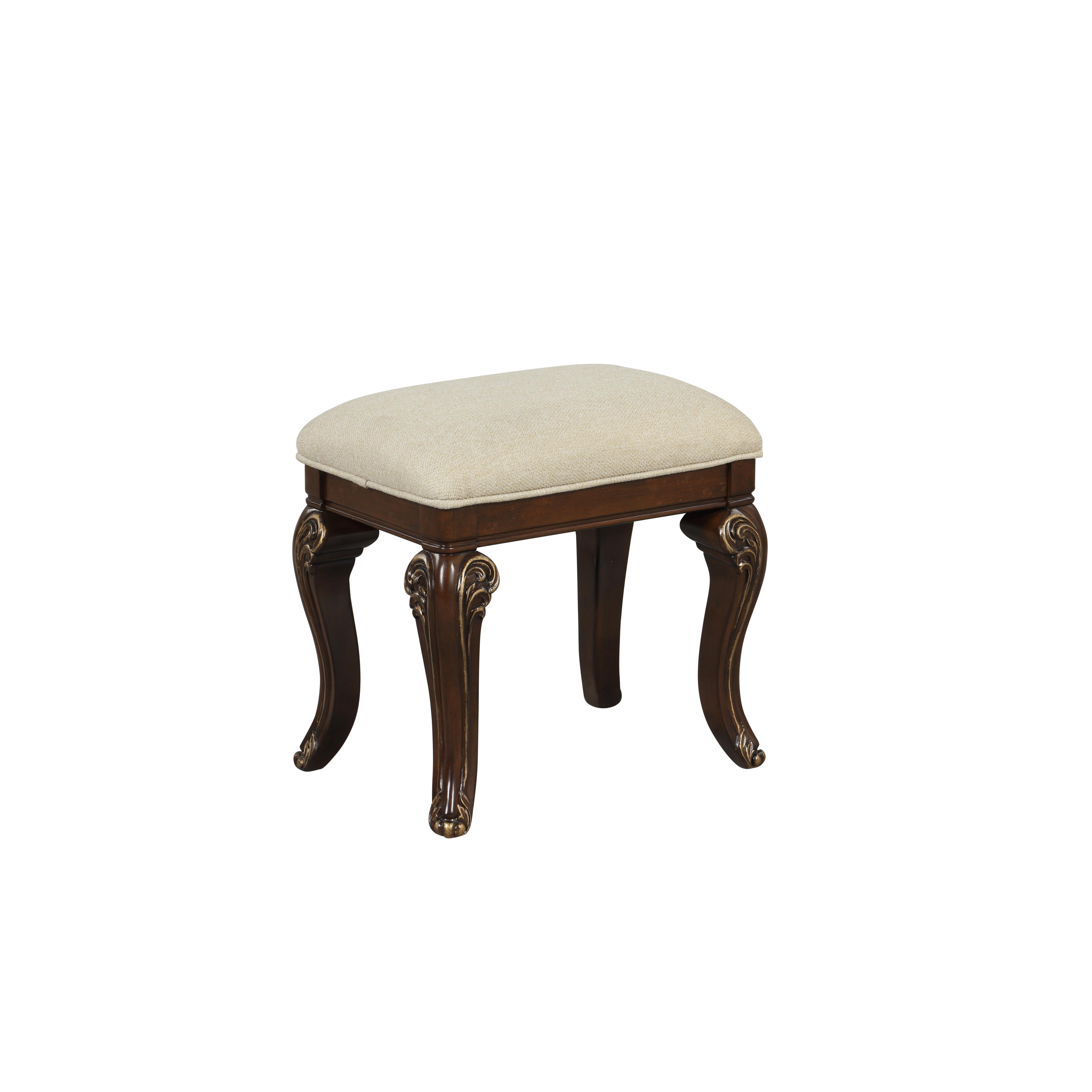 MONTECITO VANITY STOOL - CHERRY - Ideal Furniture (Fresno,CA) 