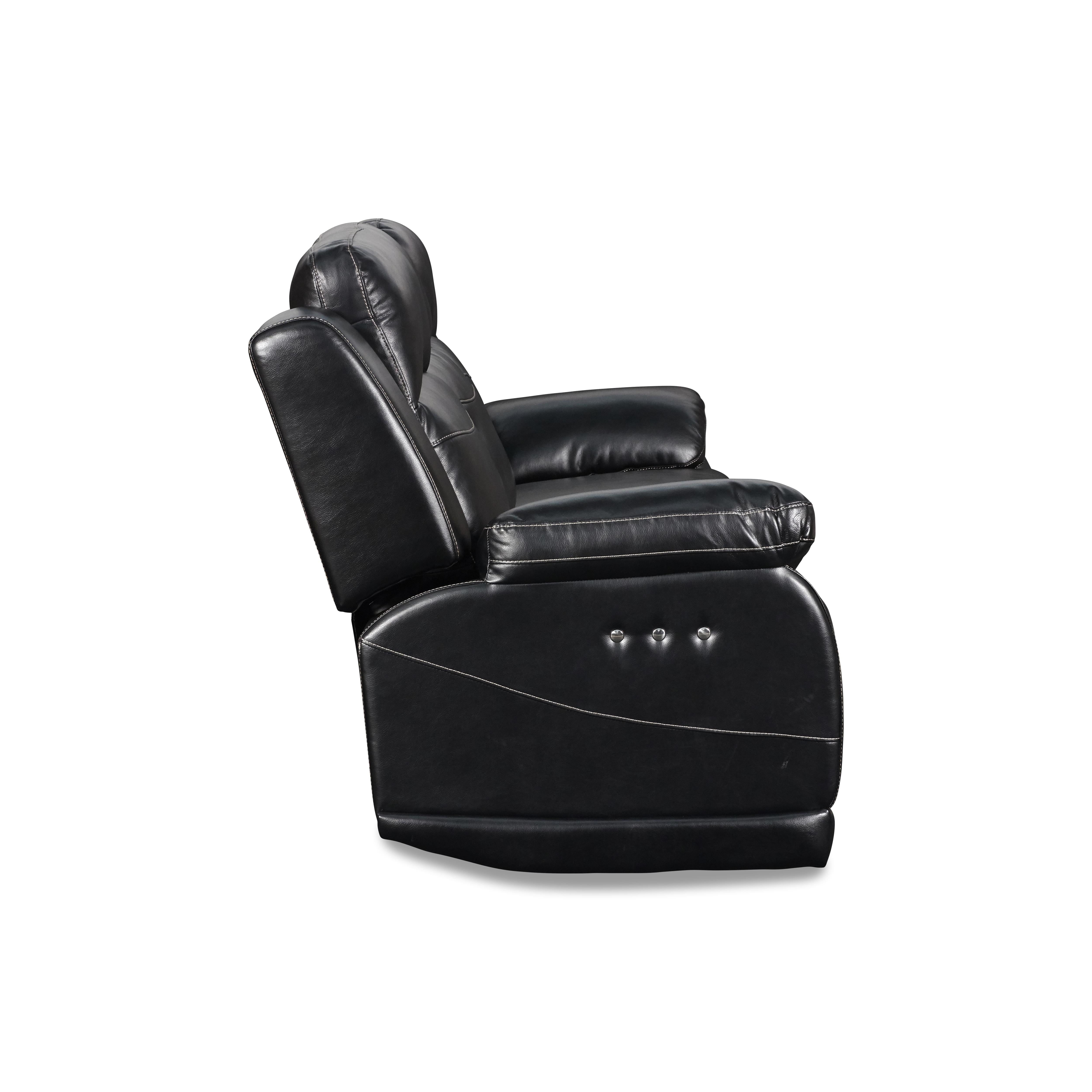 VEGA SOFA W/PWR FR - PREMIER BLACK - Ideal Furniture (Fresno,CA) 