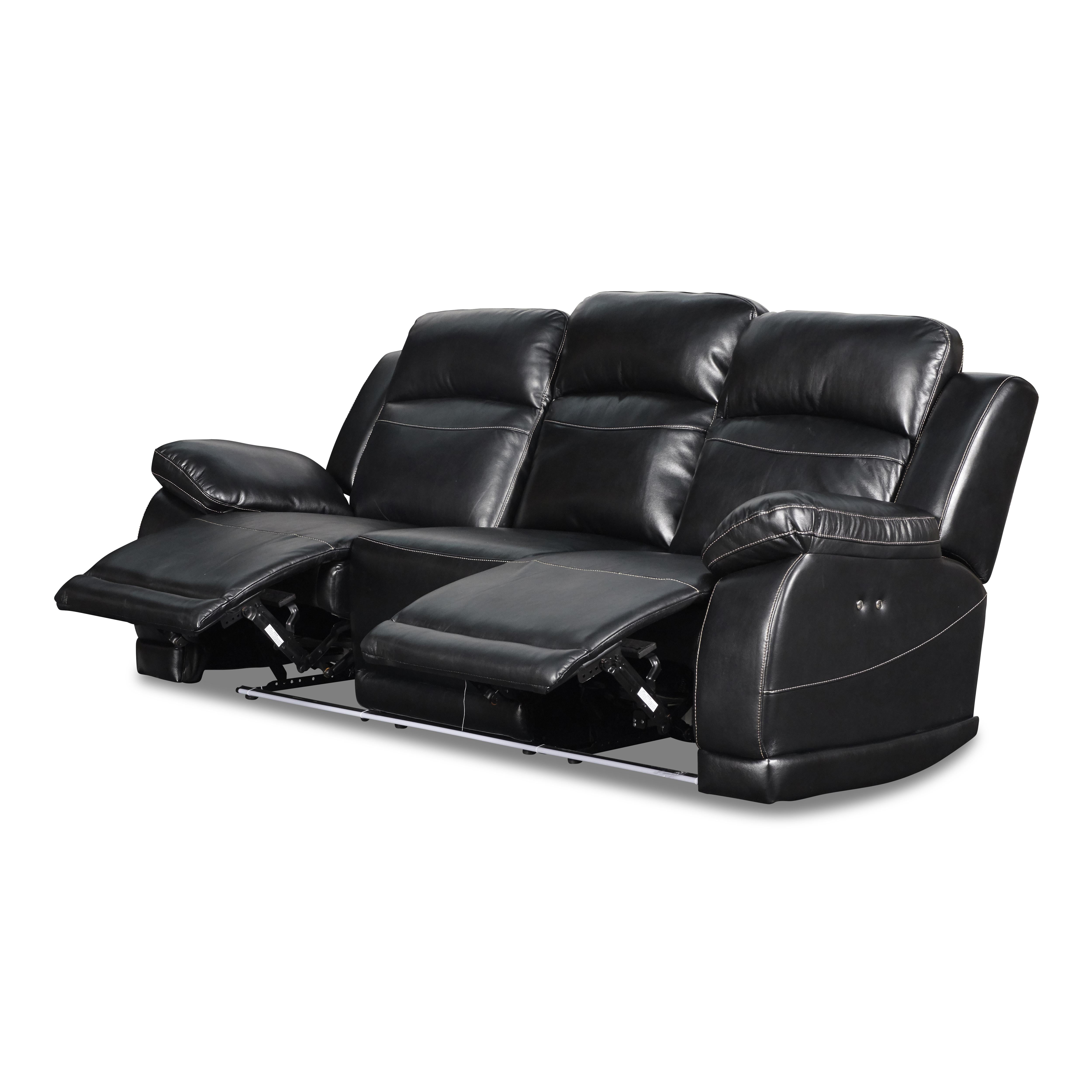 VEGA SOFA W/PWR FR - PREMIER BLACK - Ideal Furniture (Fresno,CA) 