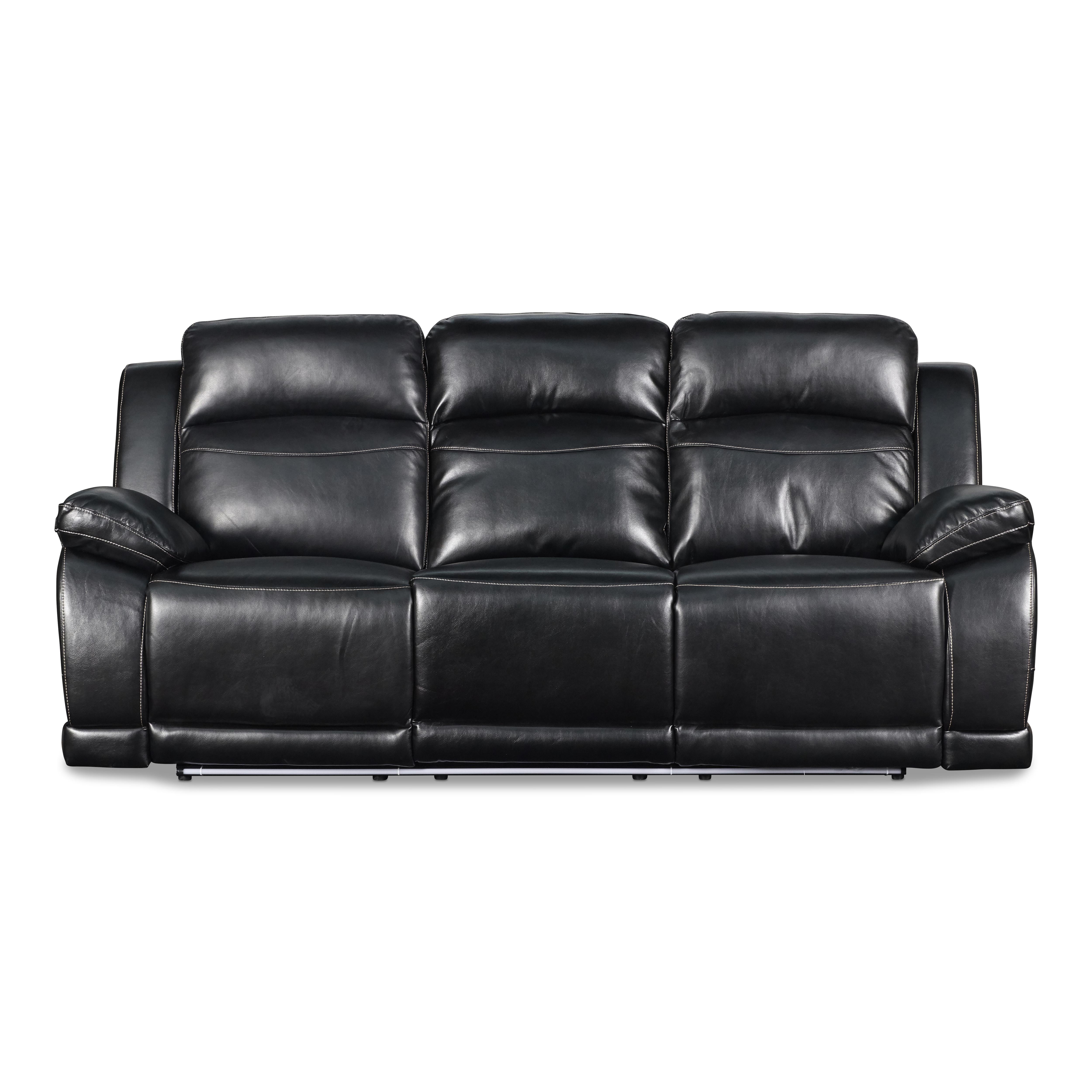 VEGA SOFA W/PWR FR - PREMIER BLACK - Ideal Furniture (Fresno,CA) 