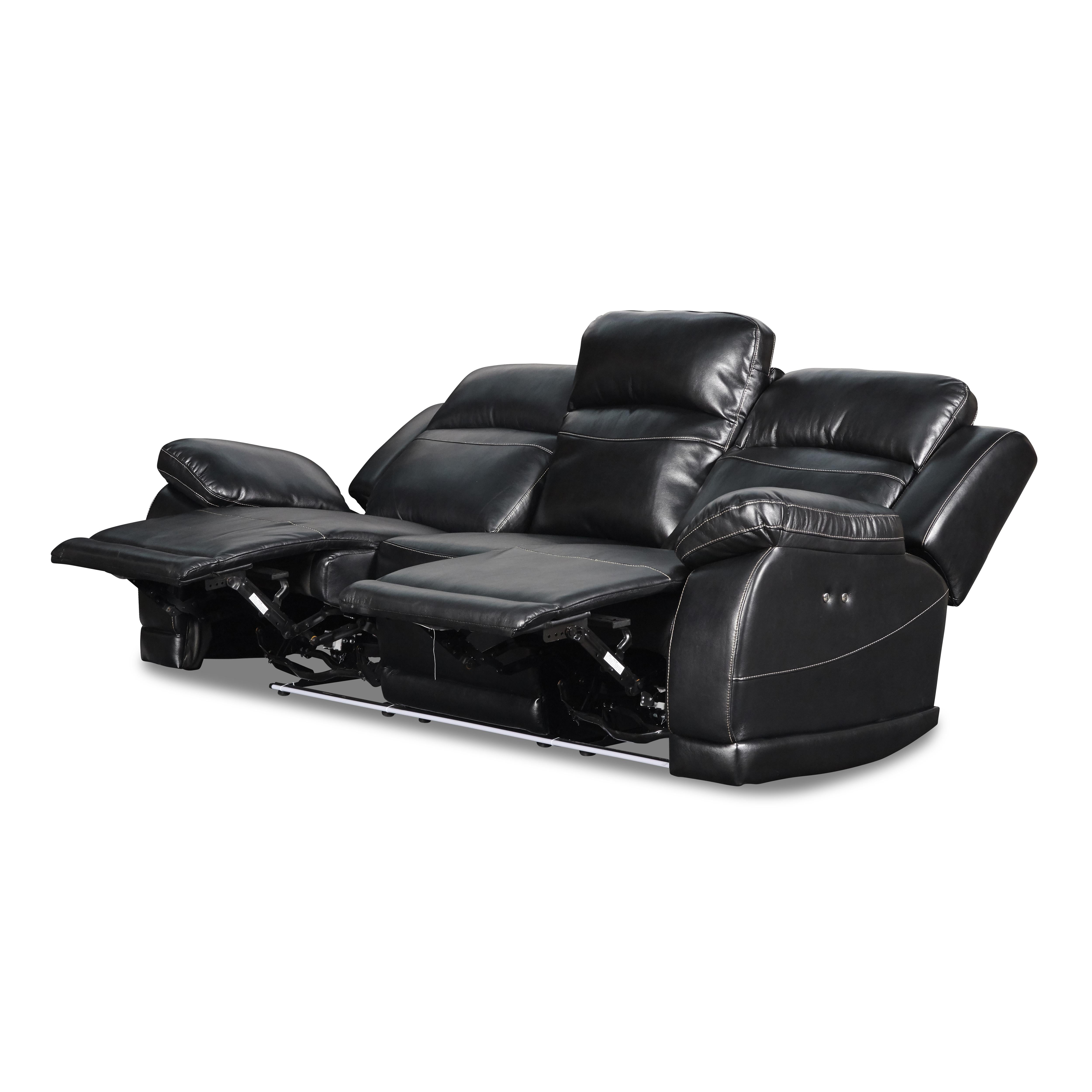VEGA SOFA W/PWR FR - PREMIER BLACK - Ideal Furniture (Fresno,CA) 