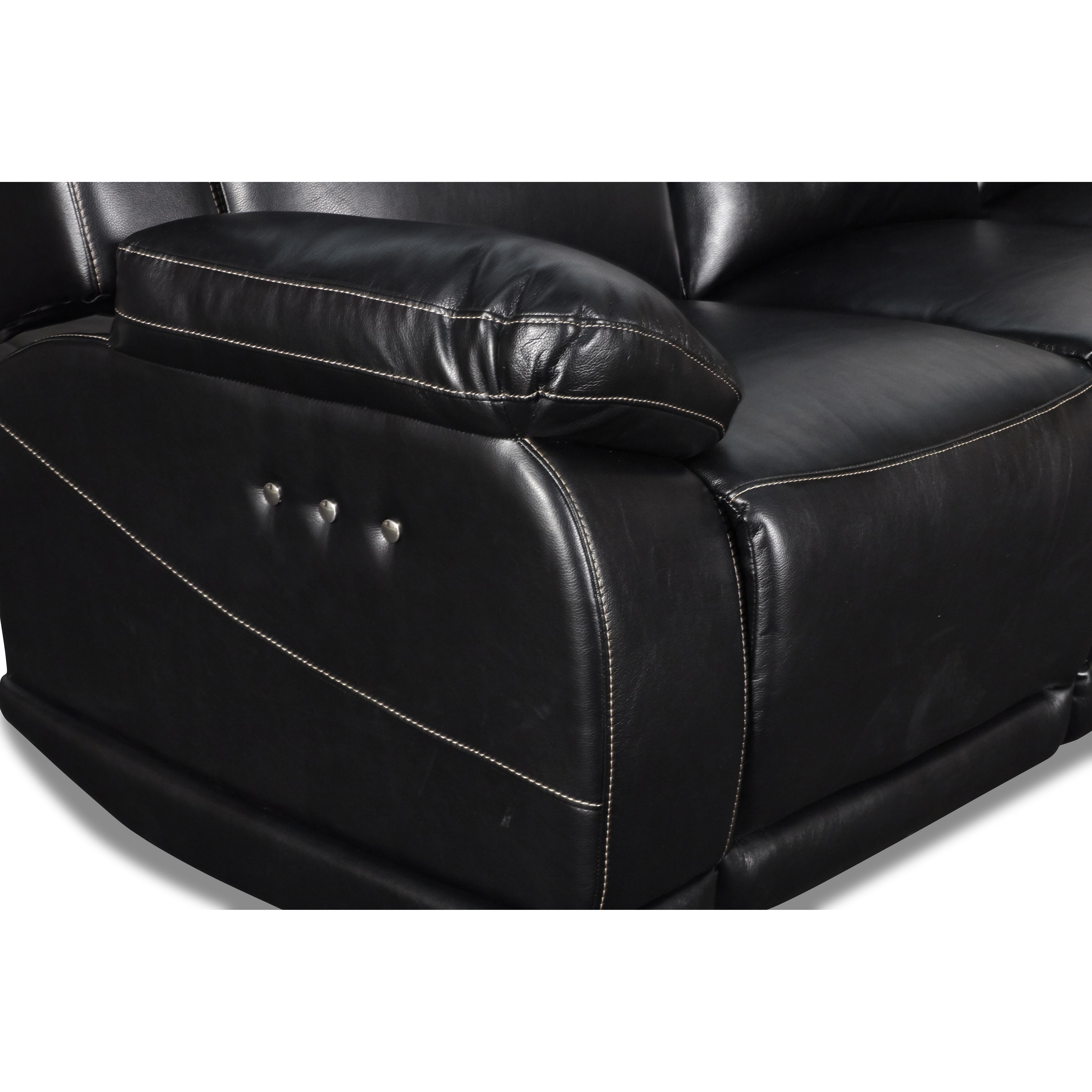 VEGA SOFA W/PWR FR - PREMIER BLACK - Ideal Furniture (Fresno,CA) 