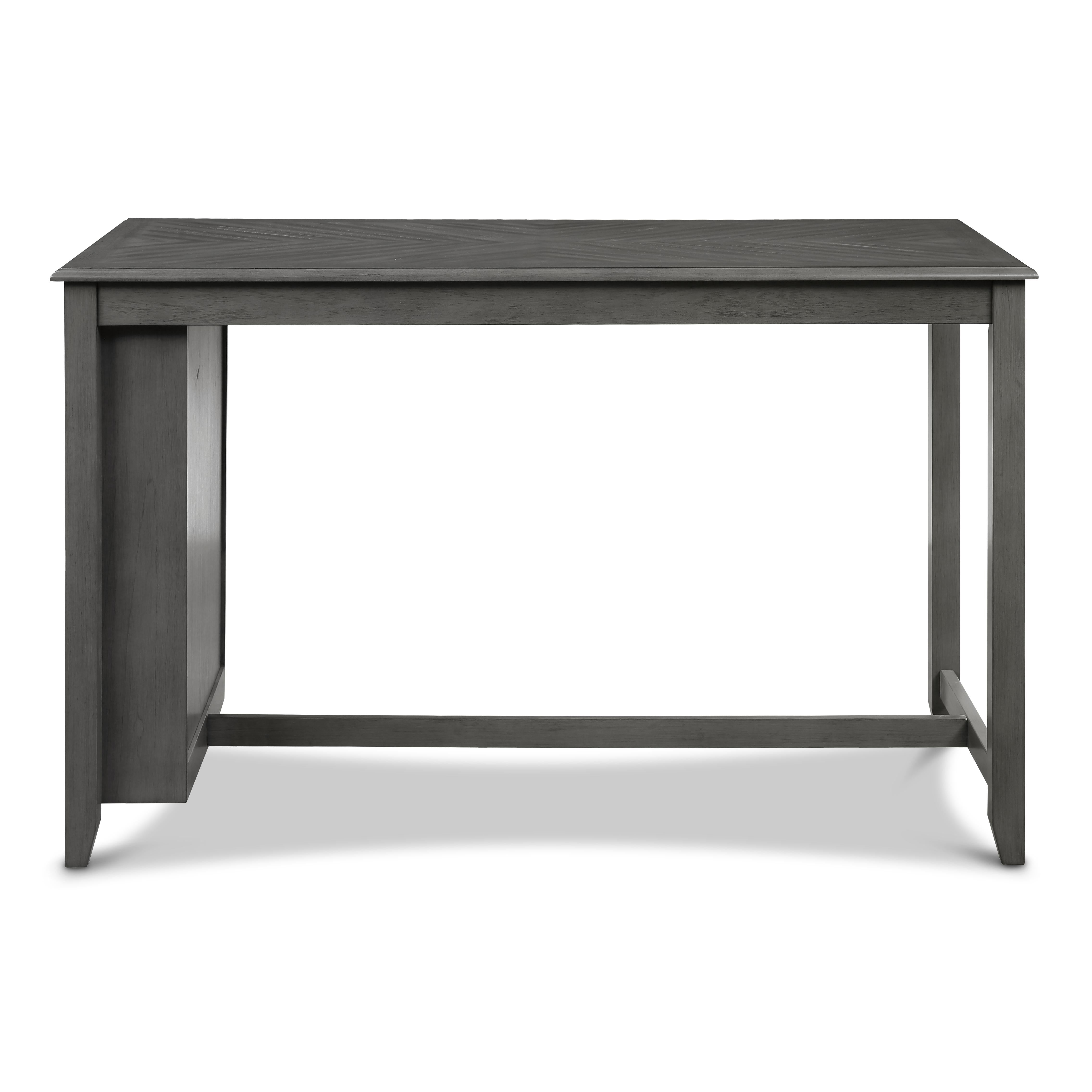 AMY 60" COUNTER TABLE+CHAIRS W/STG (5 PCS) -GRAY