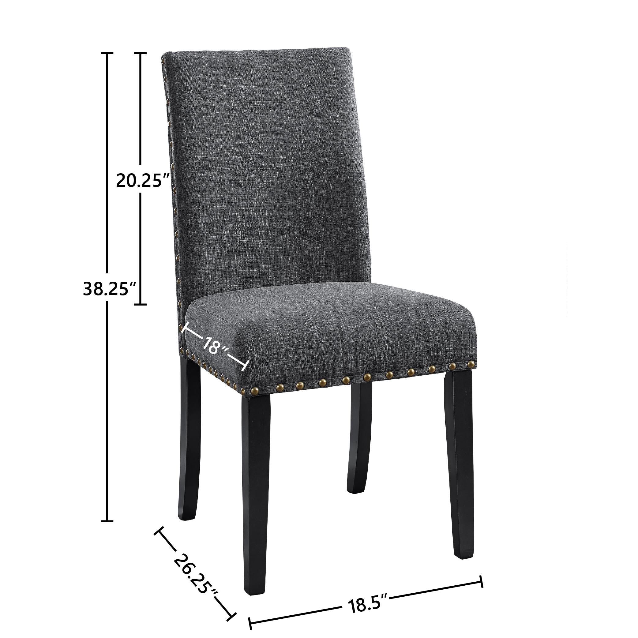 CRISPIN GRANITE GRAY DINING CHAIR- (2/Ctn) - Ideal Furniture (Fresno,CA) 