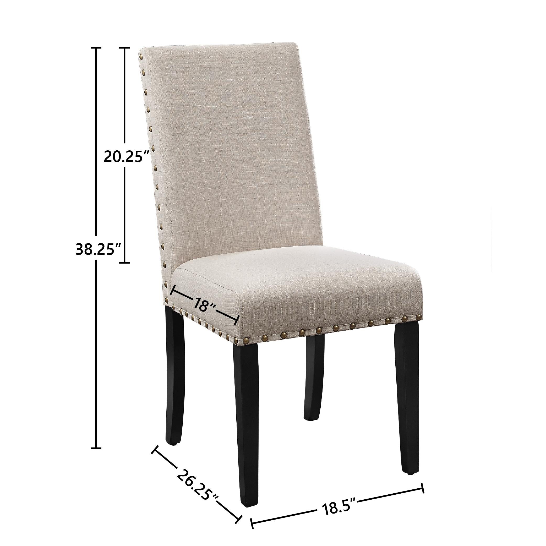 CRISPIN NATURAL BEIGE DINING CHAIR- (2/Ctn) - Ideal Furniture (Fresno,CA) 