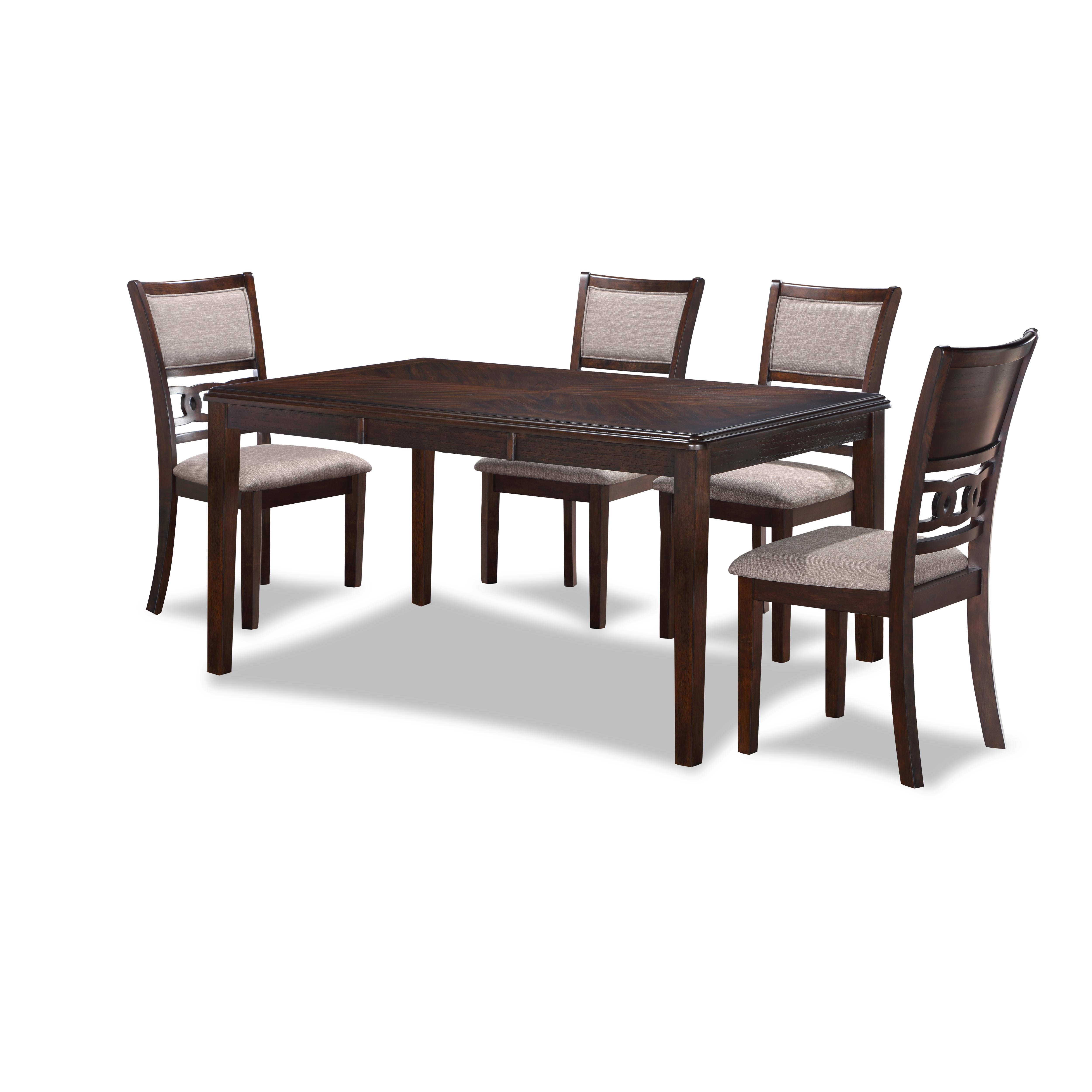 GIA 60" DINING TABLE+CHAIRS (5 PCS/CTN) -CHERRY - Ideal Furniture (Fresno,CA) 