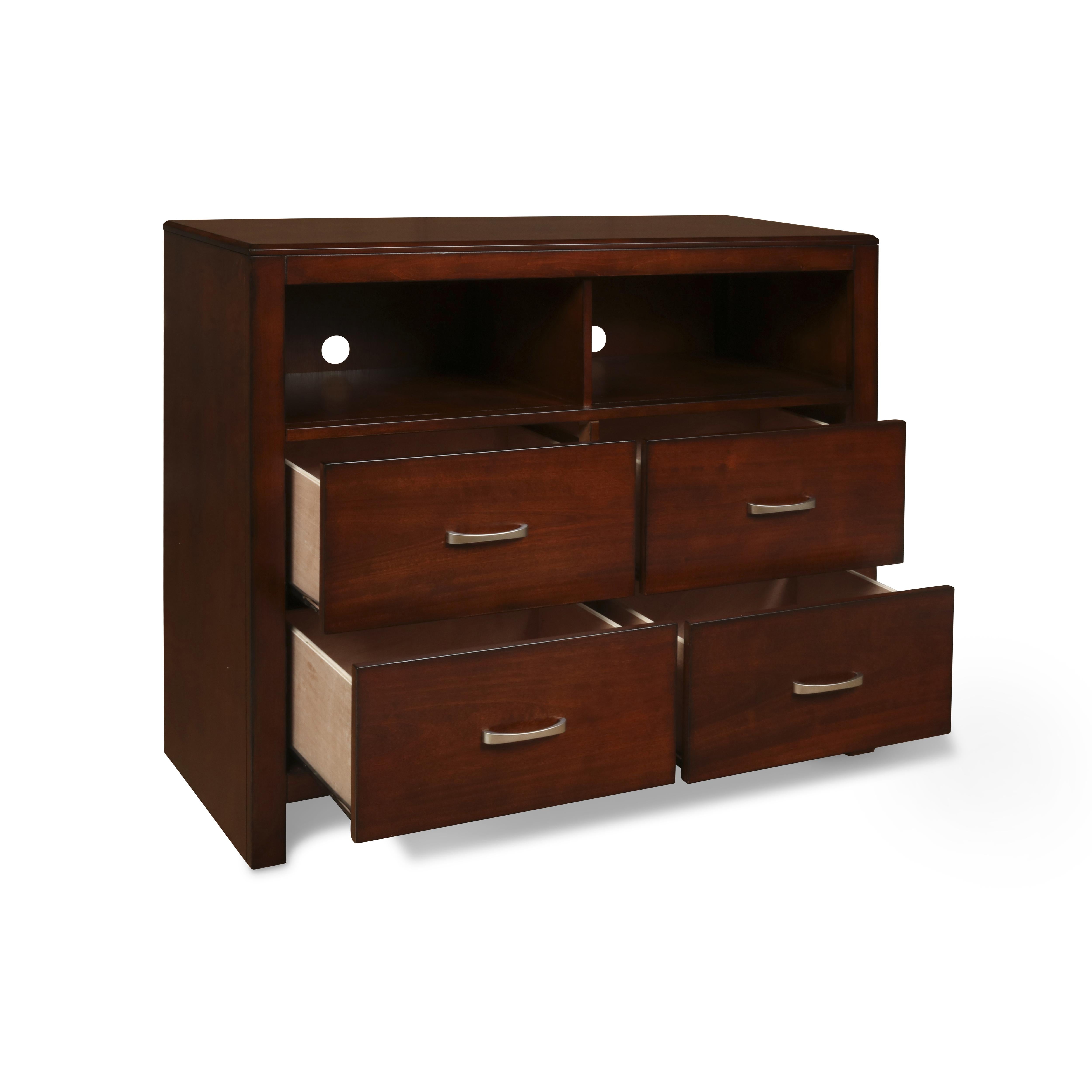 KENSINGTON MEDIA CHEST- BURNISHED CHERRY - Ideal Furniture (Fresno,CA) 