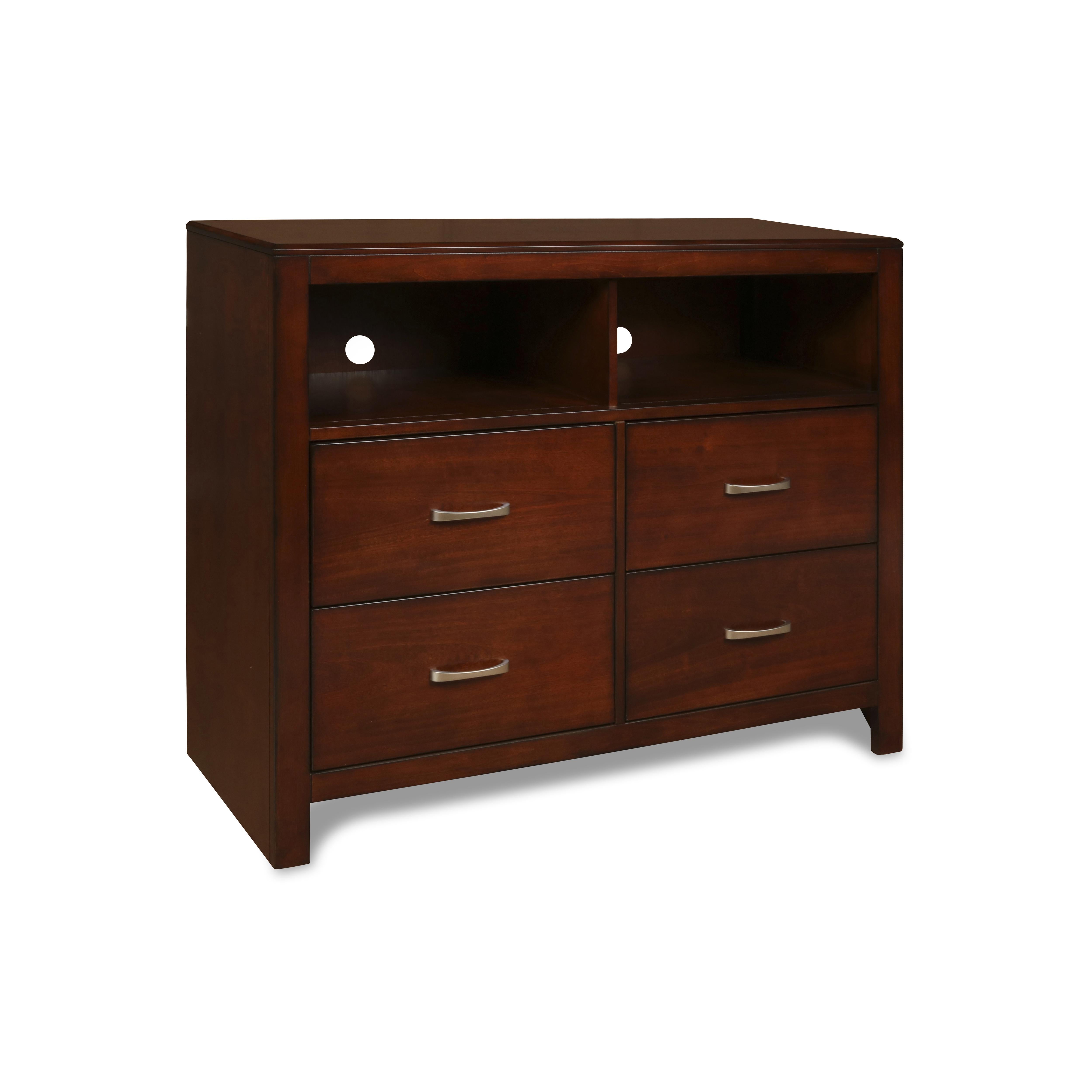 KENSINGTON MEDIA CHEST- BURNISHED CHERRY - Ideal Furniture (Fresno,CA) 