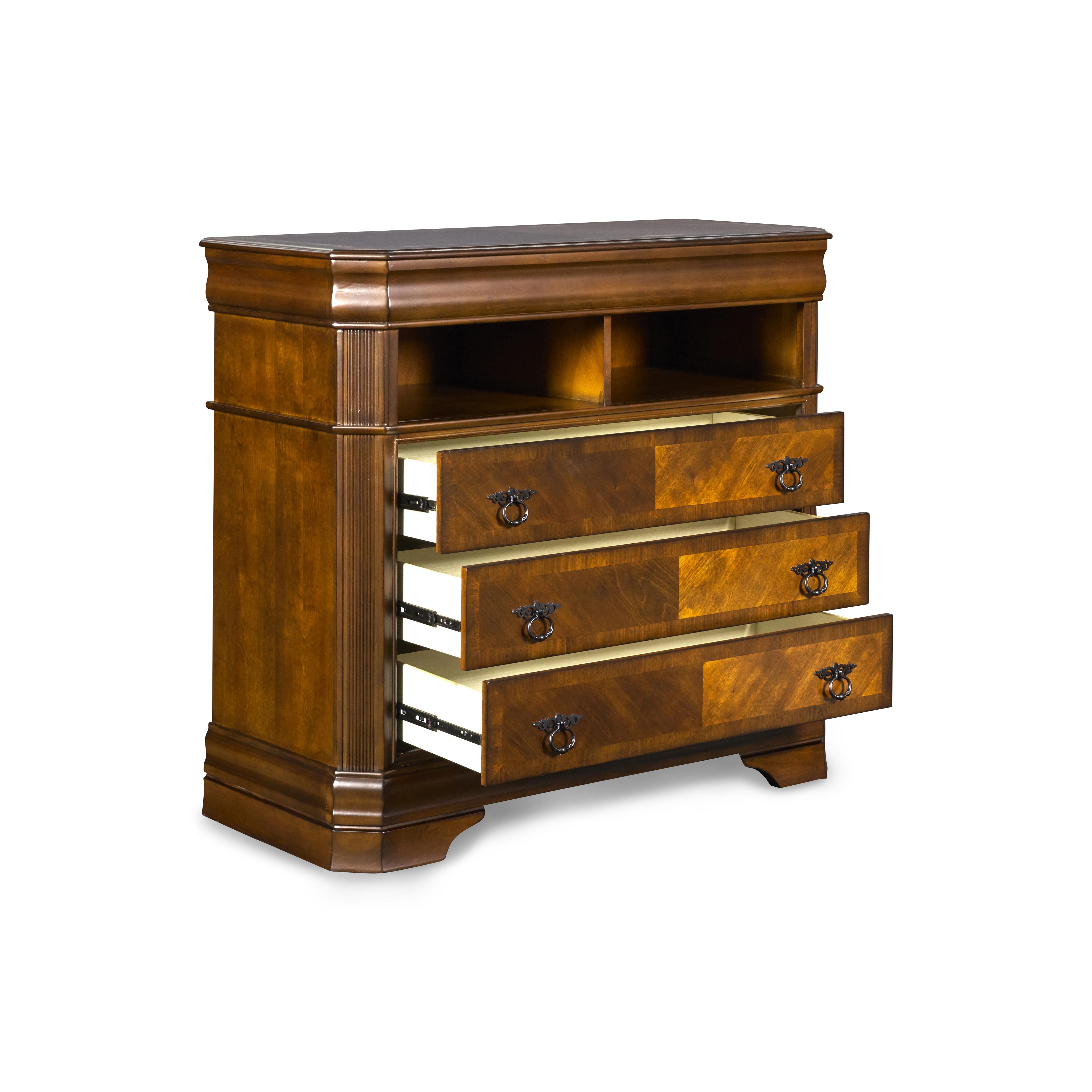 SHERIDAN MEDIA CHEST- BURNISHED CHERRY - Ideal Furniture (Fresno,CA) 