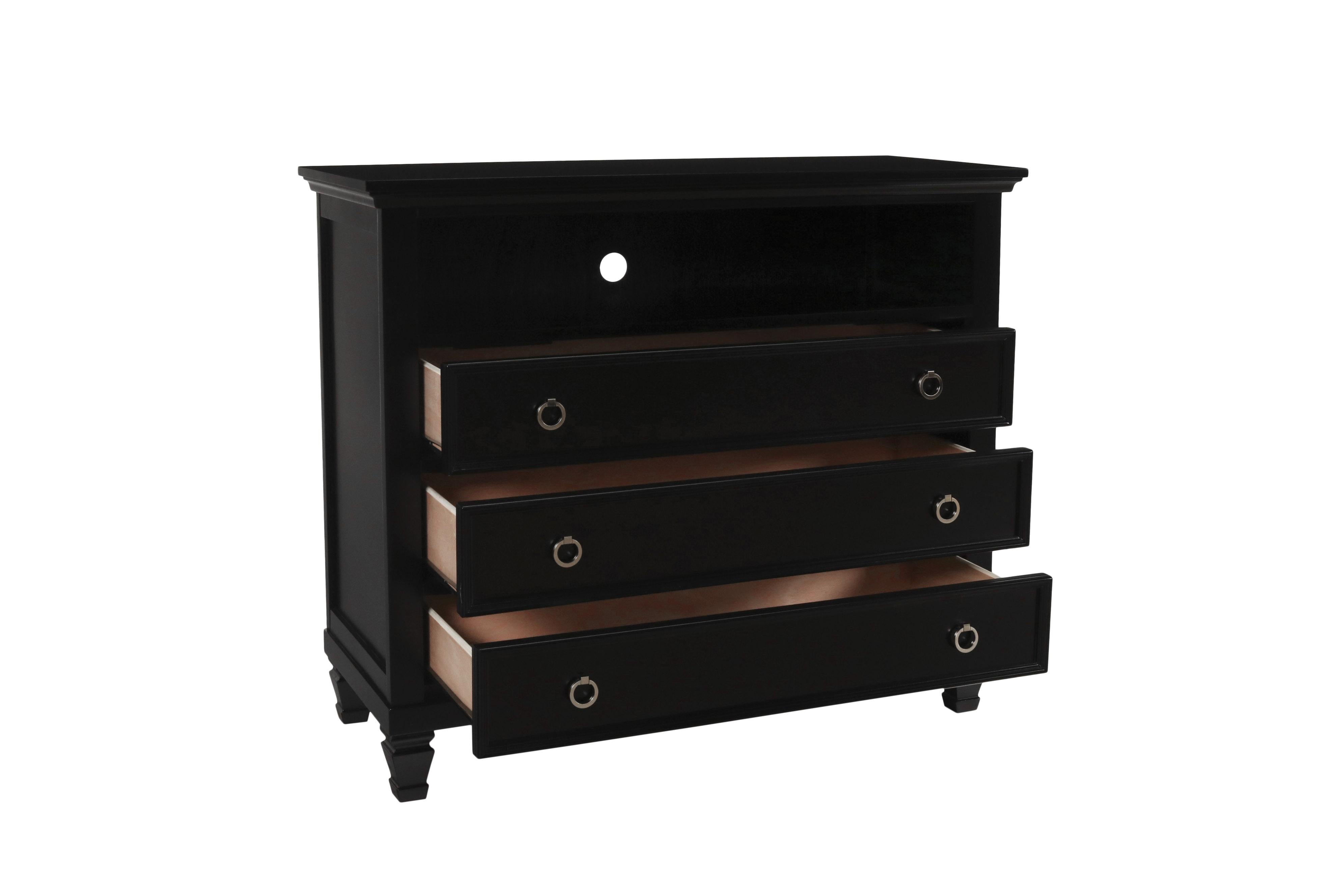 TAMARACK MEDIA CHEST- BLACK - Ideal Furniture (Fresno,CA) 