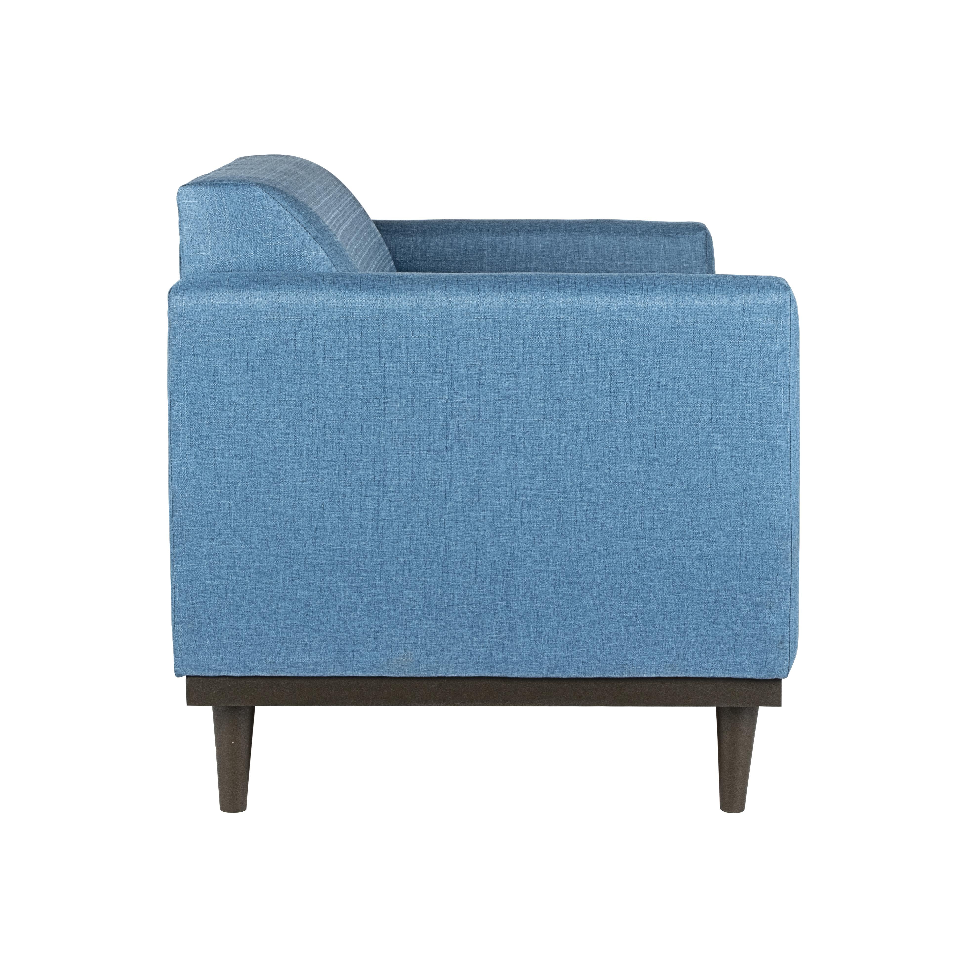 AIDEN LOVESEAT W/2 THROW PILLOWS-BLUE - Ideal Furniture (Fresno,CA) 