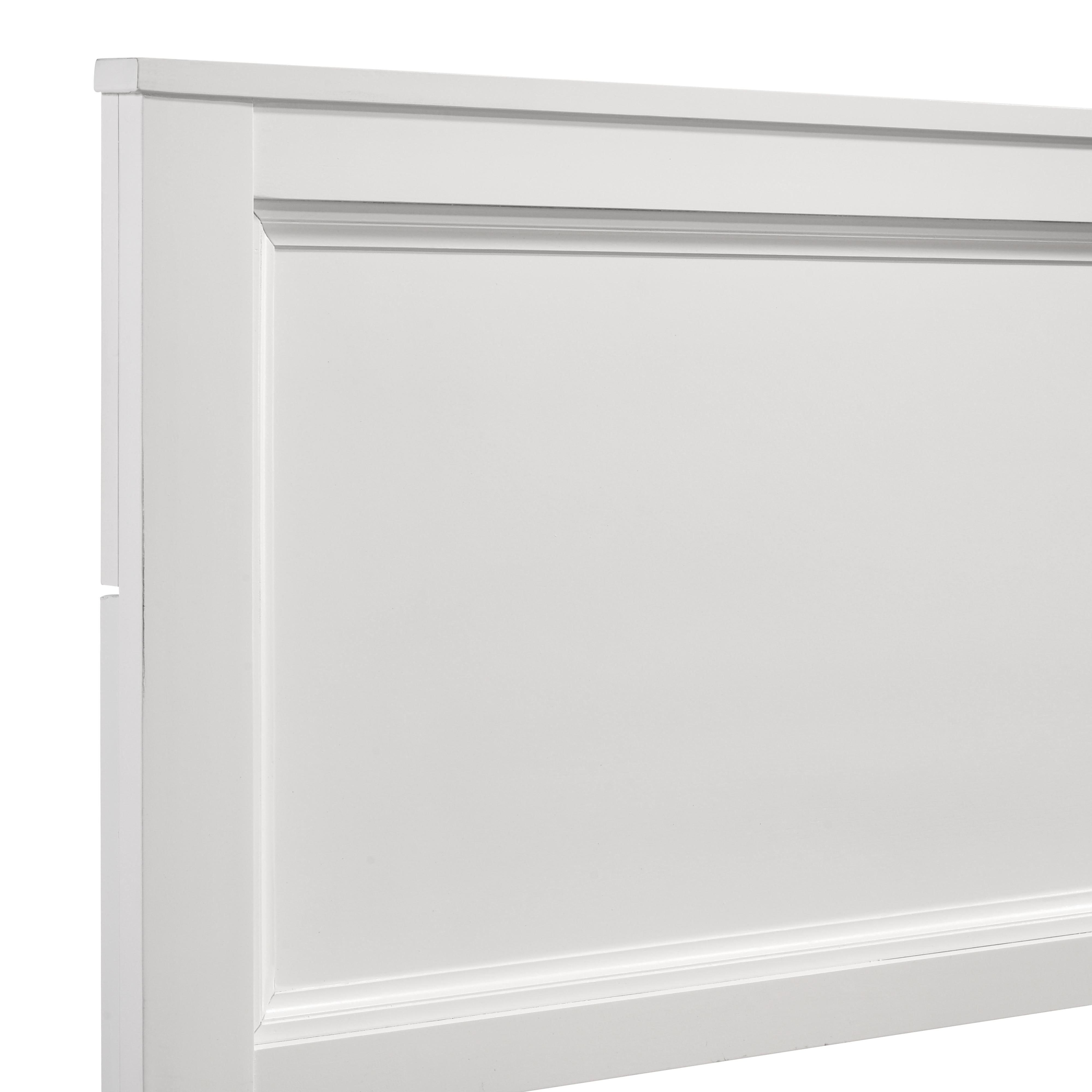 ARIES 5/0 Q PANEL BED-HB/FB/RAILS-WHITE - Ideal Furniture (Fresno,CA) 