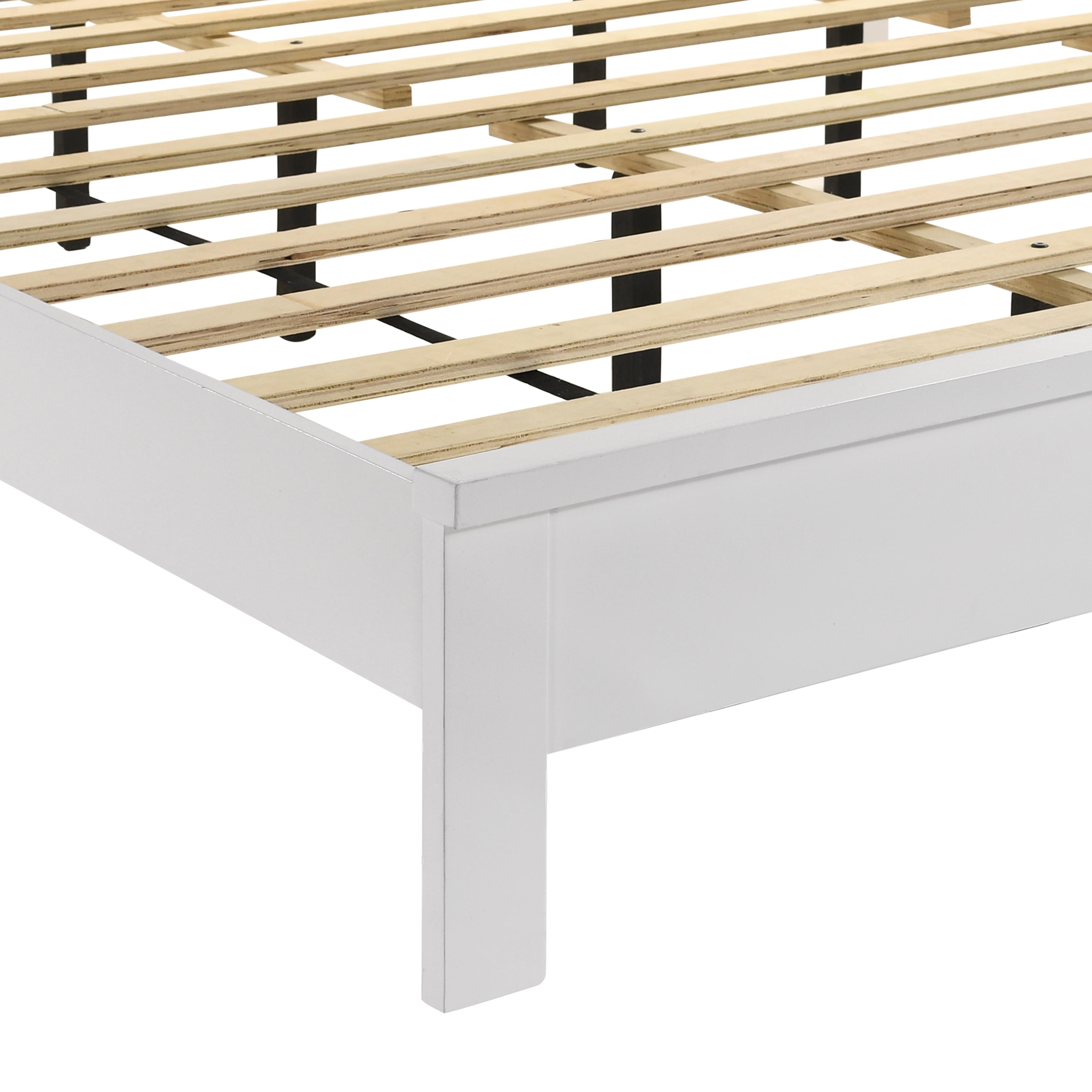 ARIES 5/0 Q PANEL BED-HB/FB/RAILS-WHITE - Ideal Furniture (Fresno,CA) 