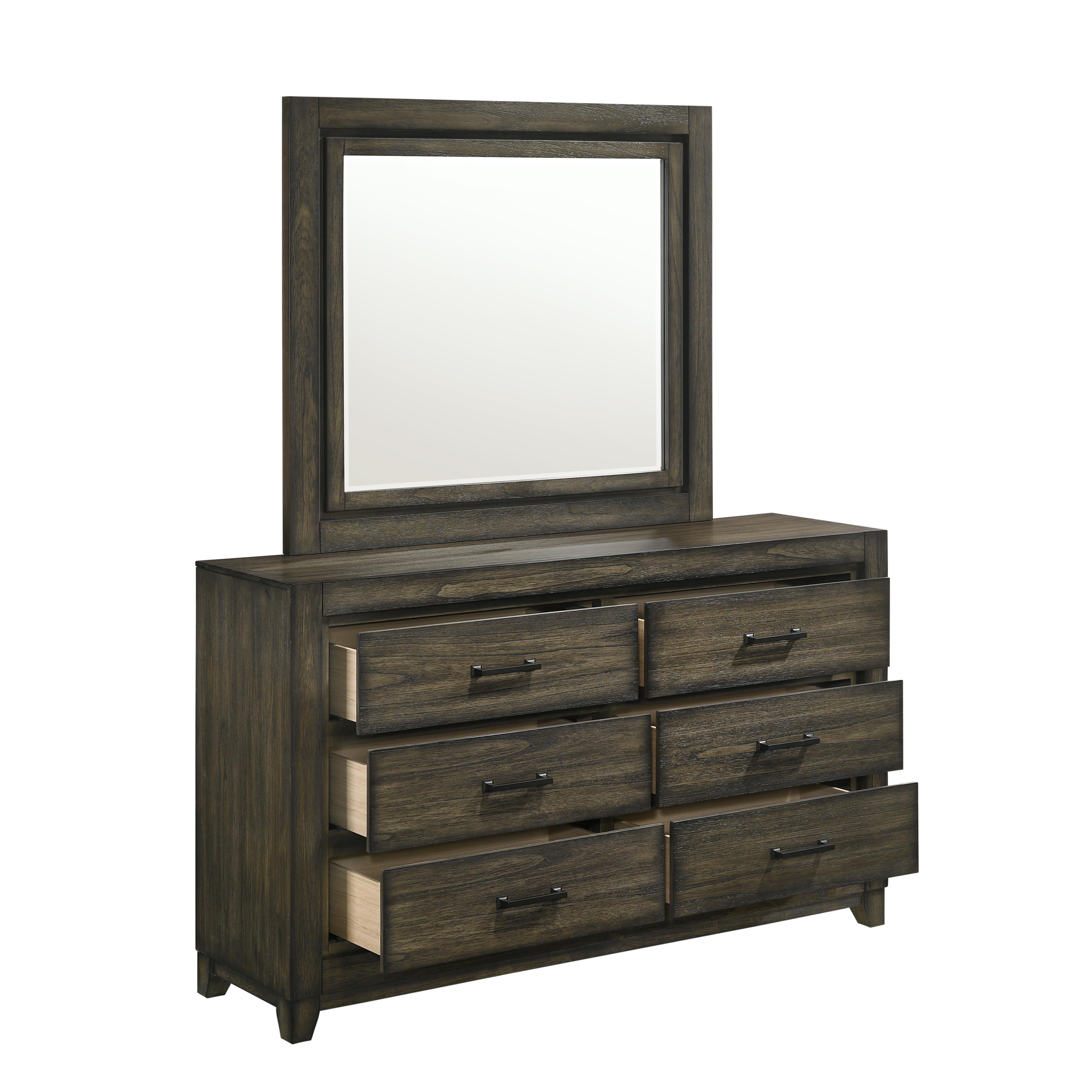 ASHLAND MIRROR-RUSTIC BROWN - Ideal Furniture (Fresno,CA) 