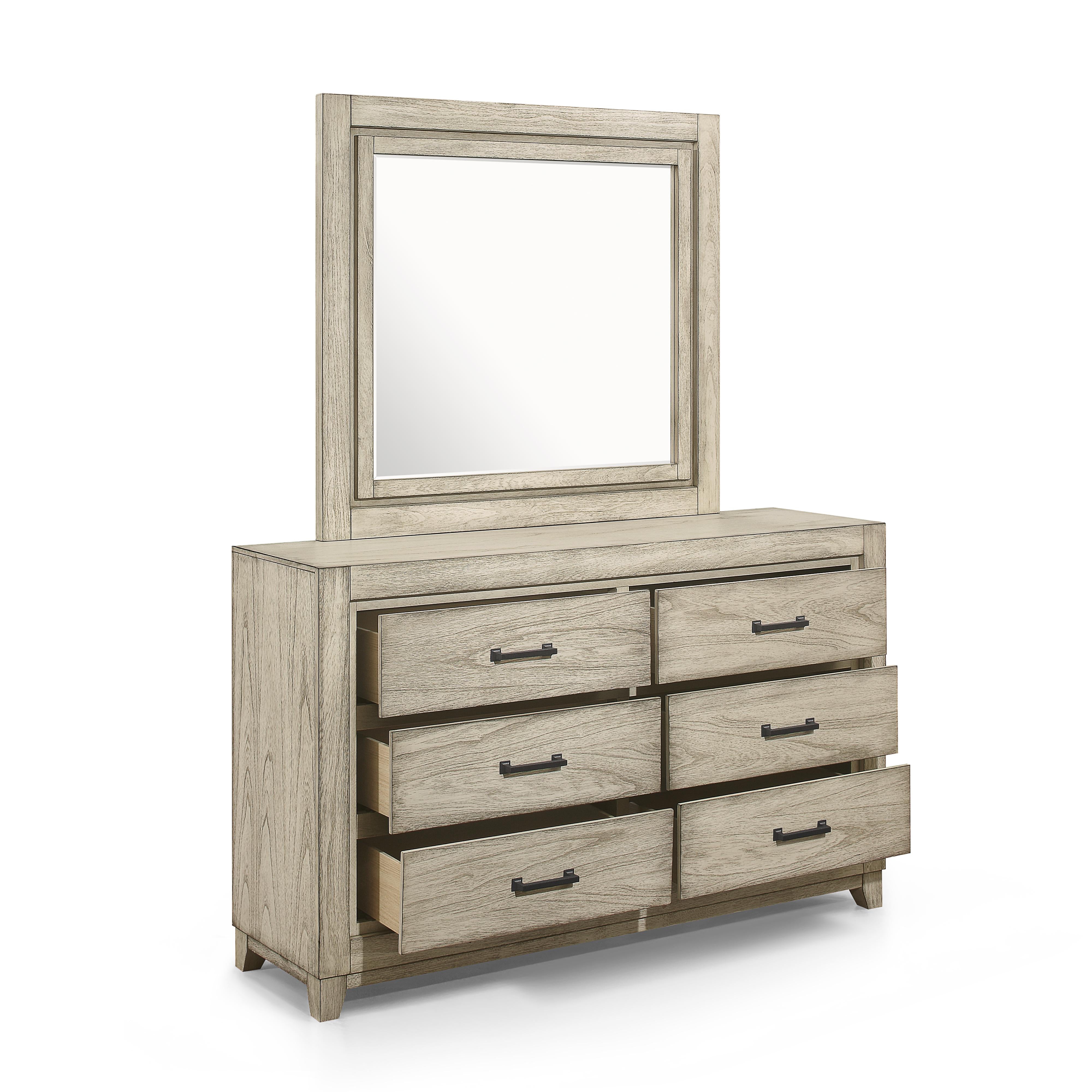 ASHLAND MIRROR-RUSTIC WHITE - Ideal Furniture (Fresno,CA) 