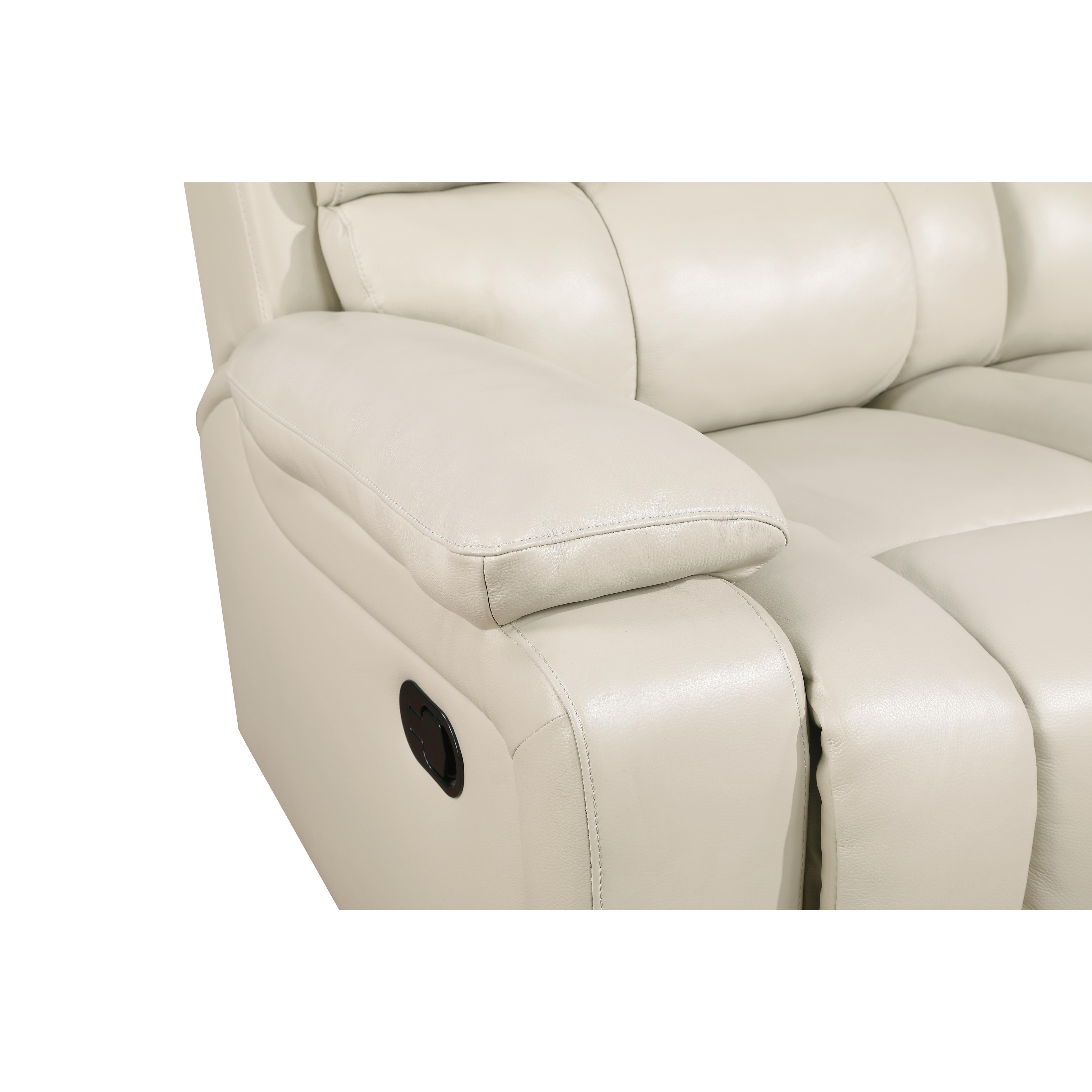 CICERO RECLINING CONSOLE LOVESEAT-CREAM - Ideal Furniture (Fresno,CA) 
