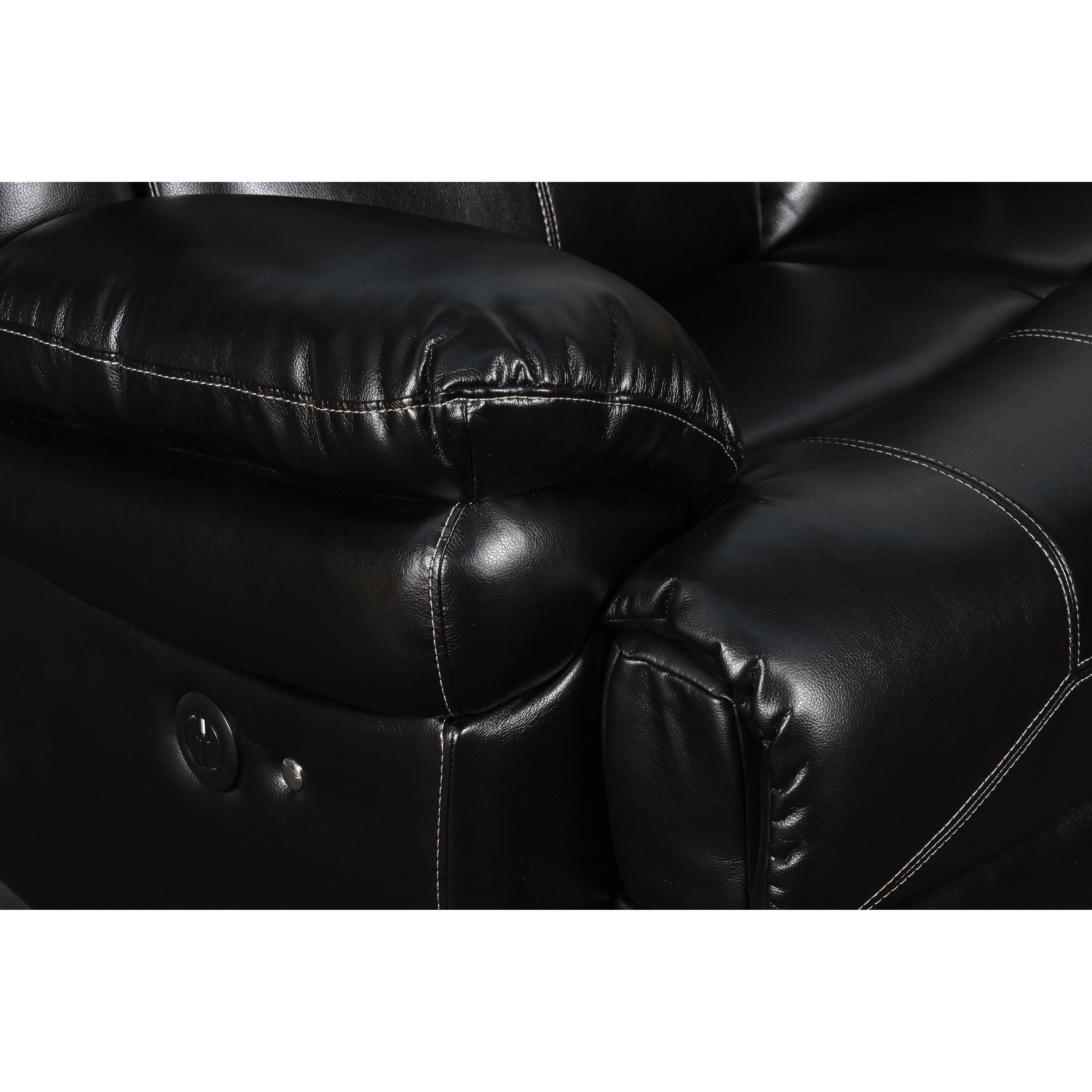 FLYNN SOFA W/LIGHTED BASE & PWR FR-BLACK - Ideal Furniture (Fresno,CA) 