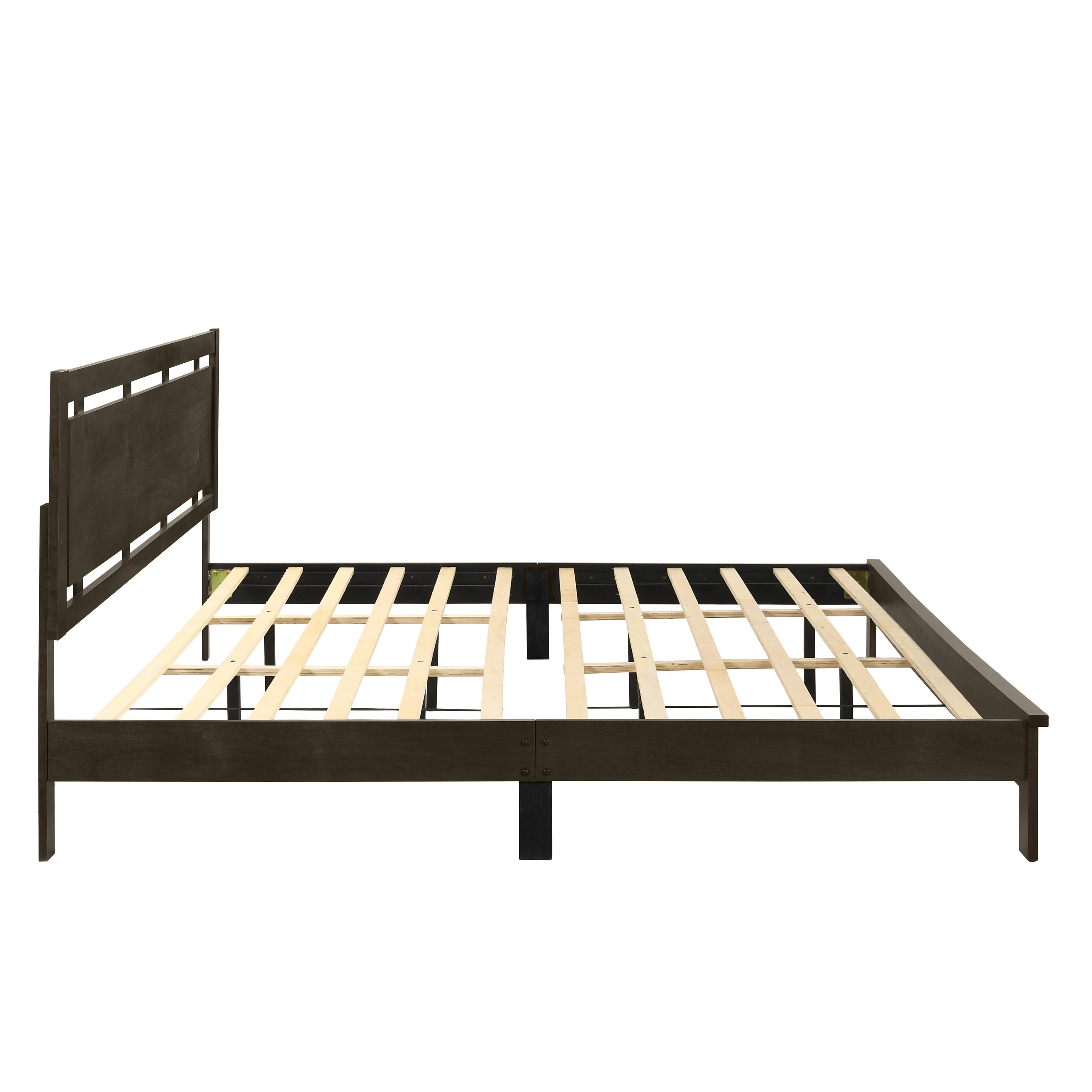 GEMINI 6/6 EK PANEL BED-HB/FB/RAILS-GRAY - Ideal Furniture (Fresno,CA) 