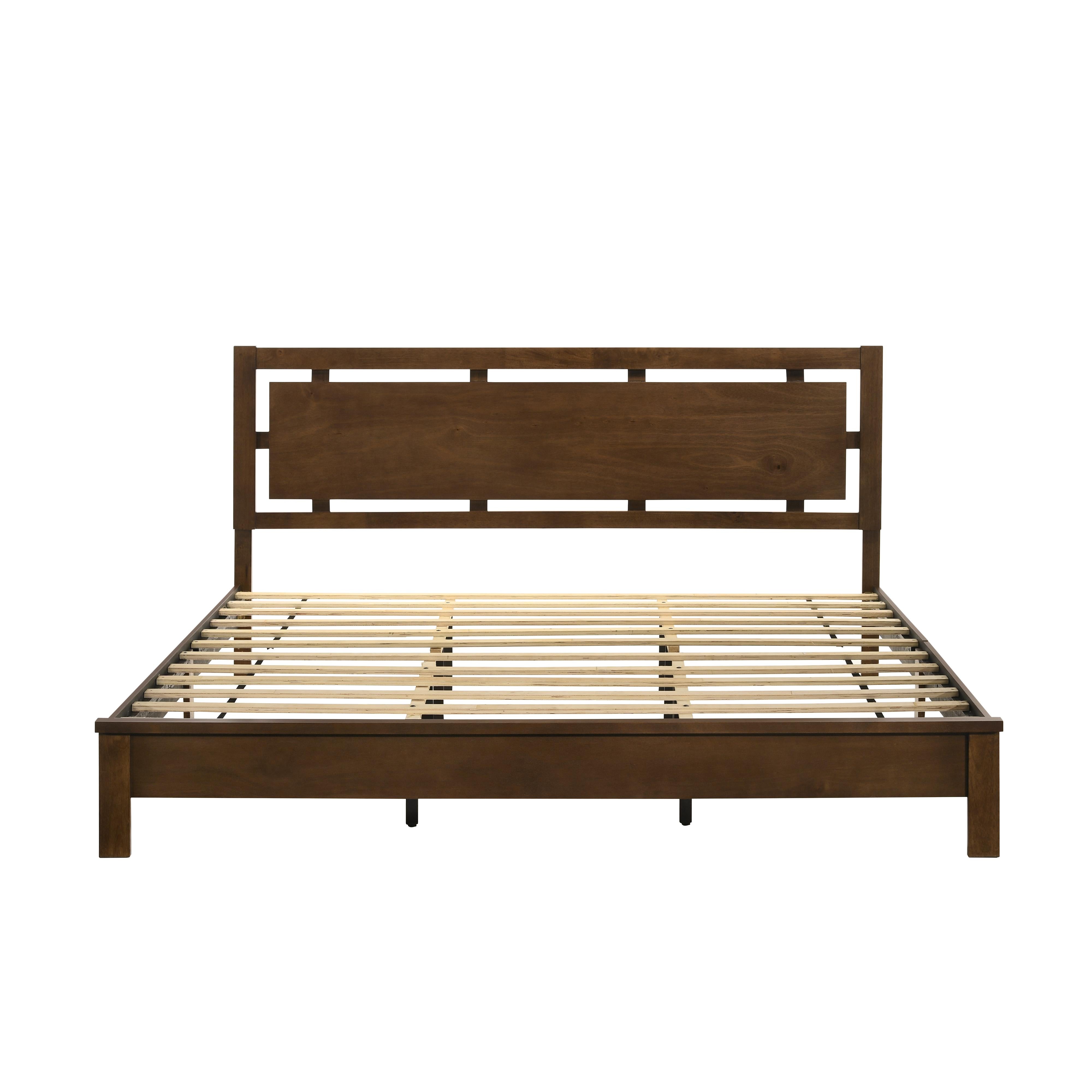 GEMINI 5/0 Q PANEL BED-HB/FB/RAILS-NATURAL - Ideal Furniture (Fresno,CA) 
