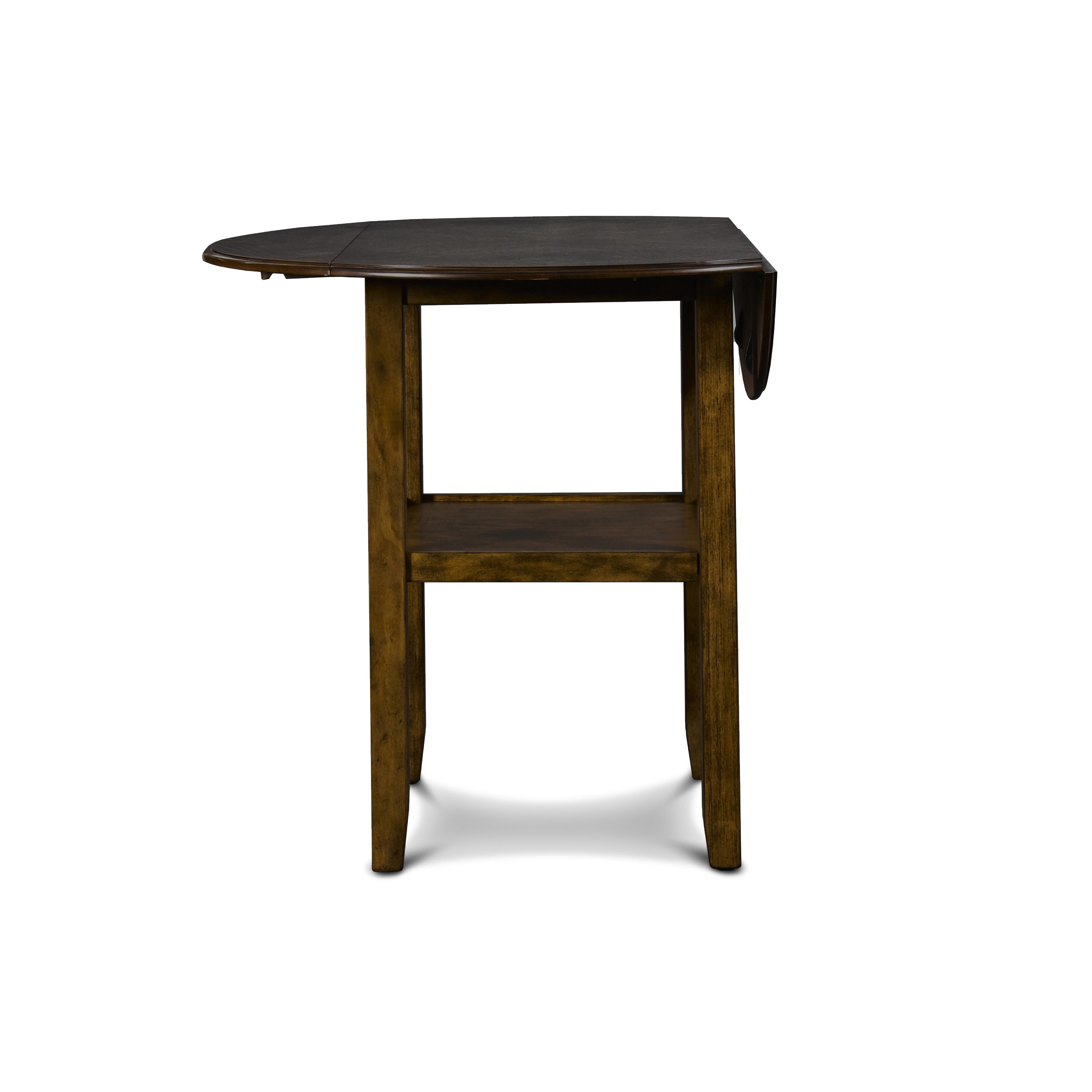 GIA 42" COUNTER DROP LEAF TABLE W/2 CHAIRS-BROWN