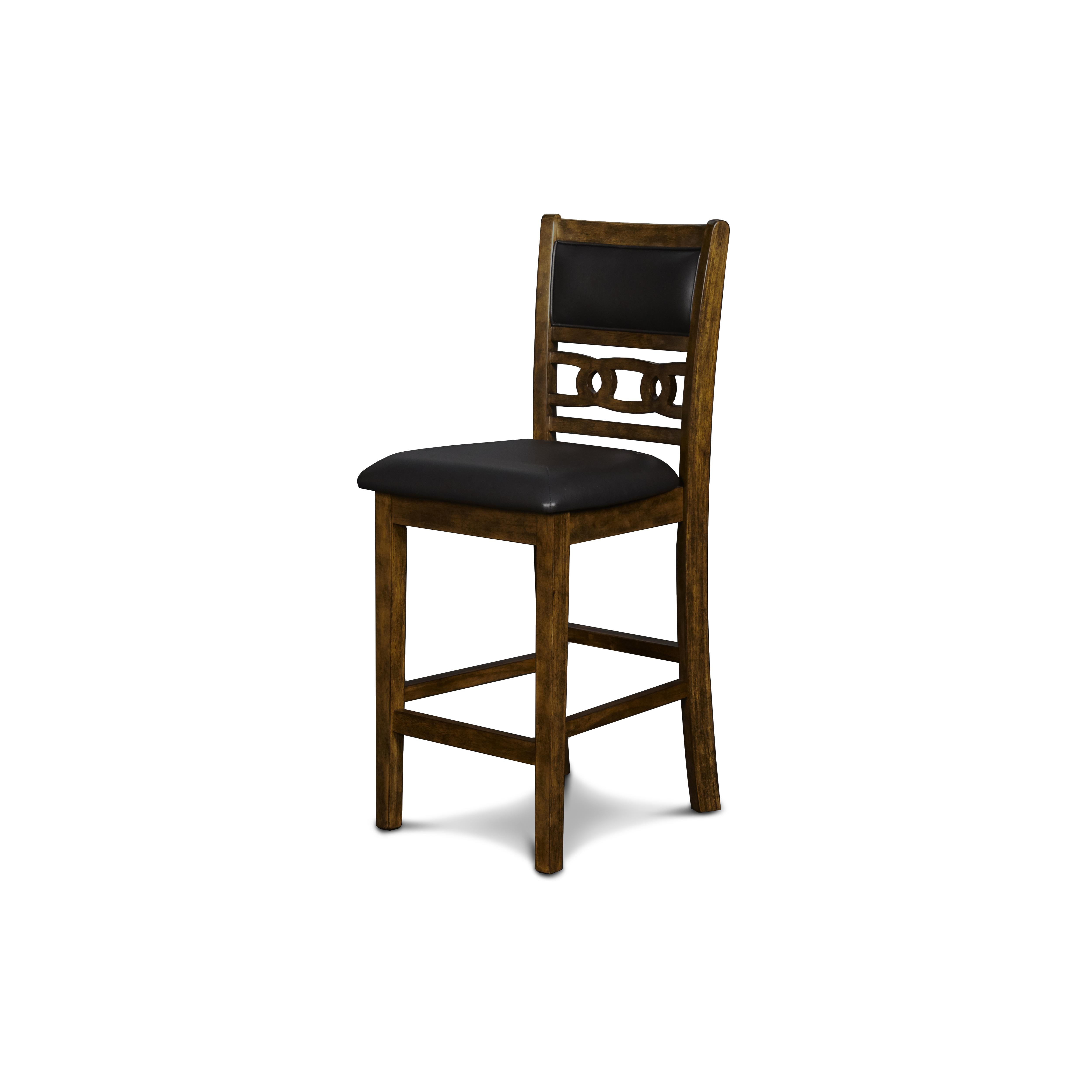 GIA 42" COUNTER DROP LEAF TABLE W/2 CHAIRS-BROWN - Ideal Furniture (Fresno,CA) 