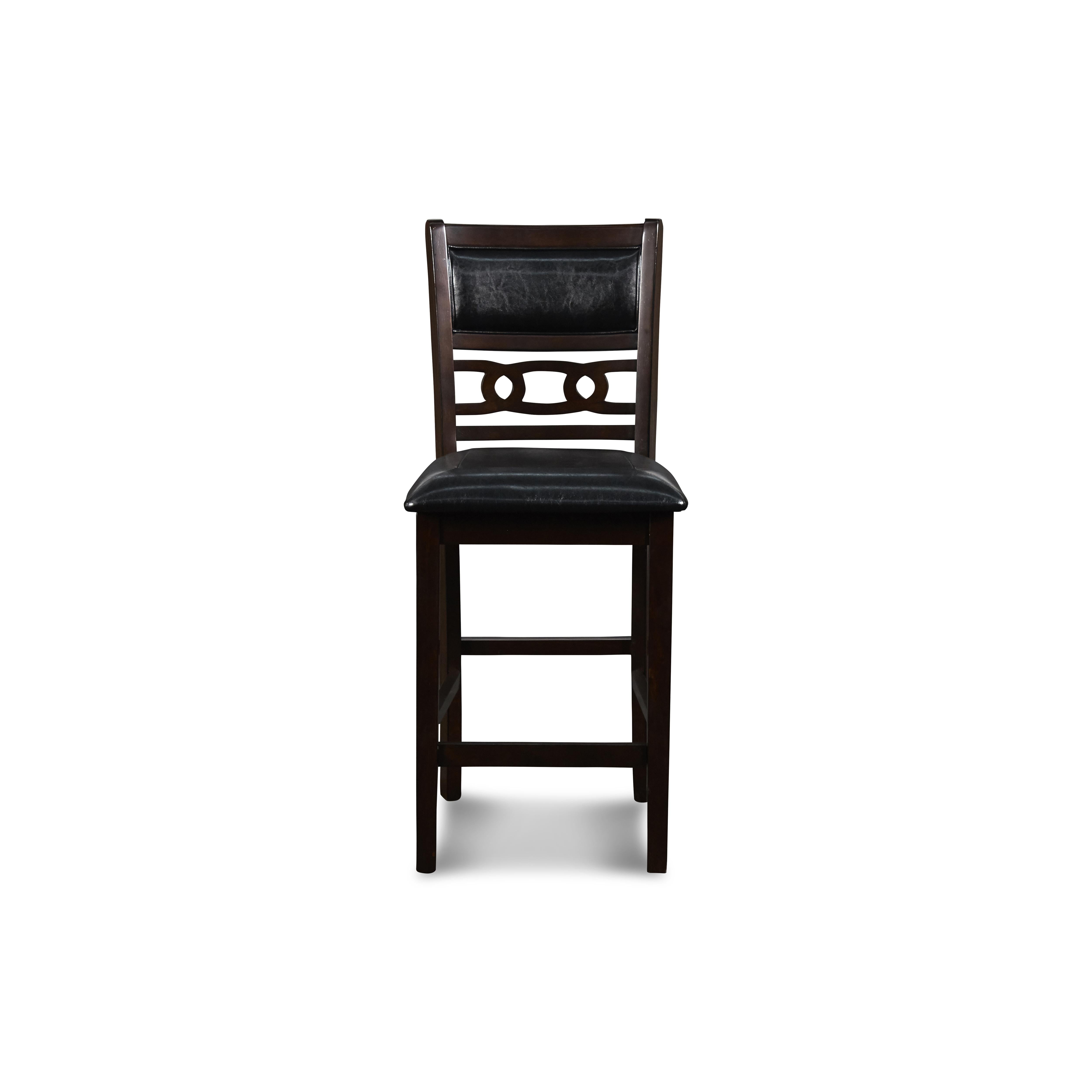 GIA 42" COUNTER DROP LEAF TABLE W/2 CHAIRS-EBONY - Ideal Furniture (Fresno,CA) 