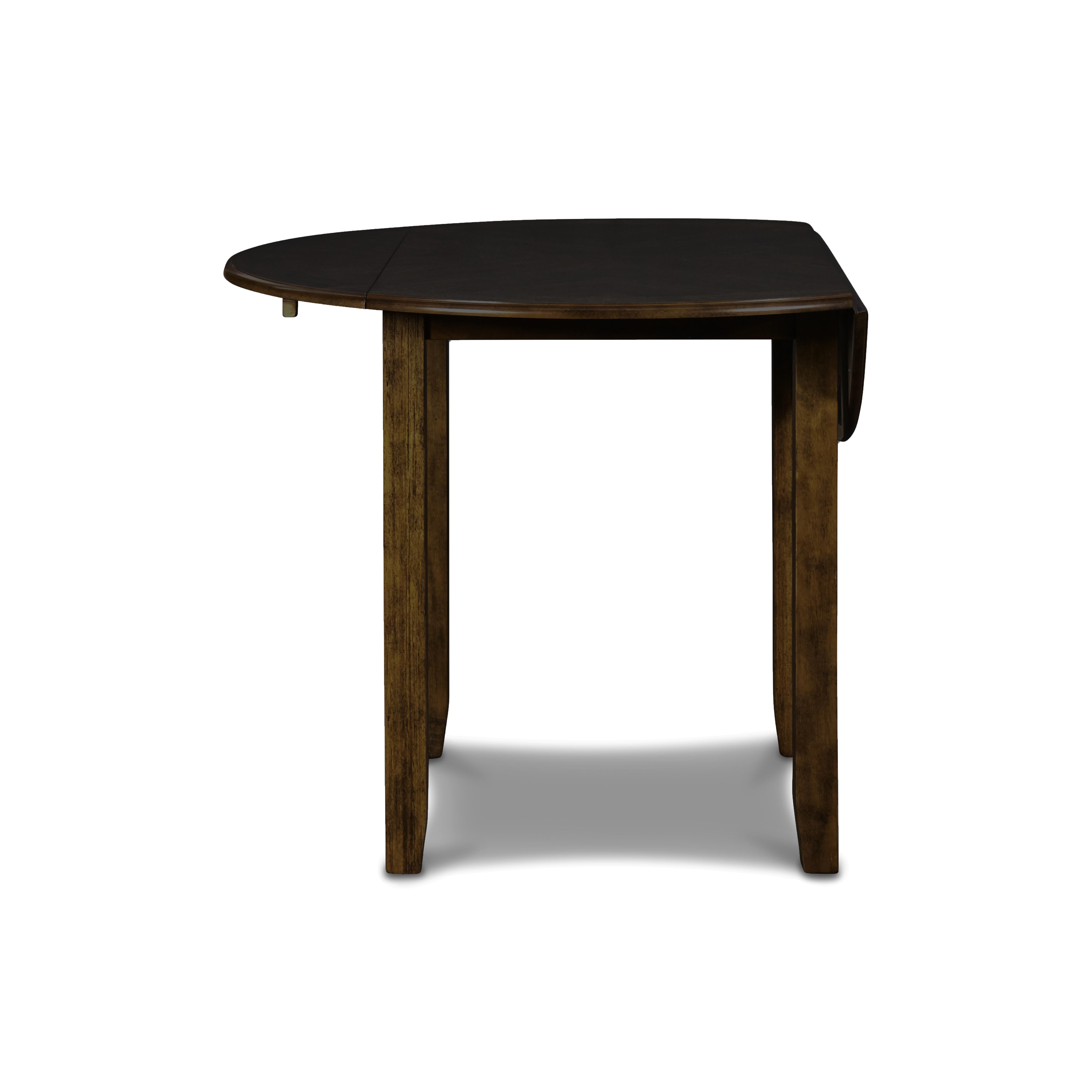 GIA 42" DINING DROP LEAF TABLE W/2 CHAIRS-BROWN - Ideal Furniture (Fresno,CA) 