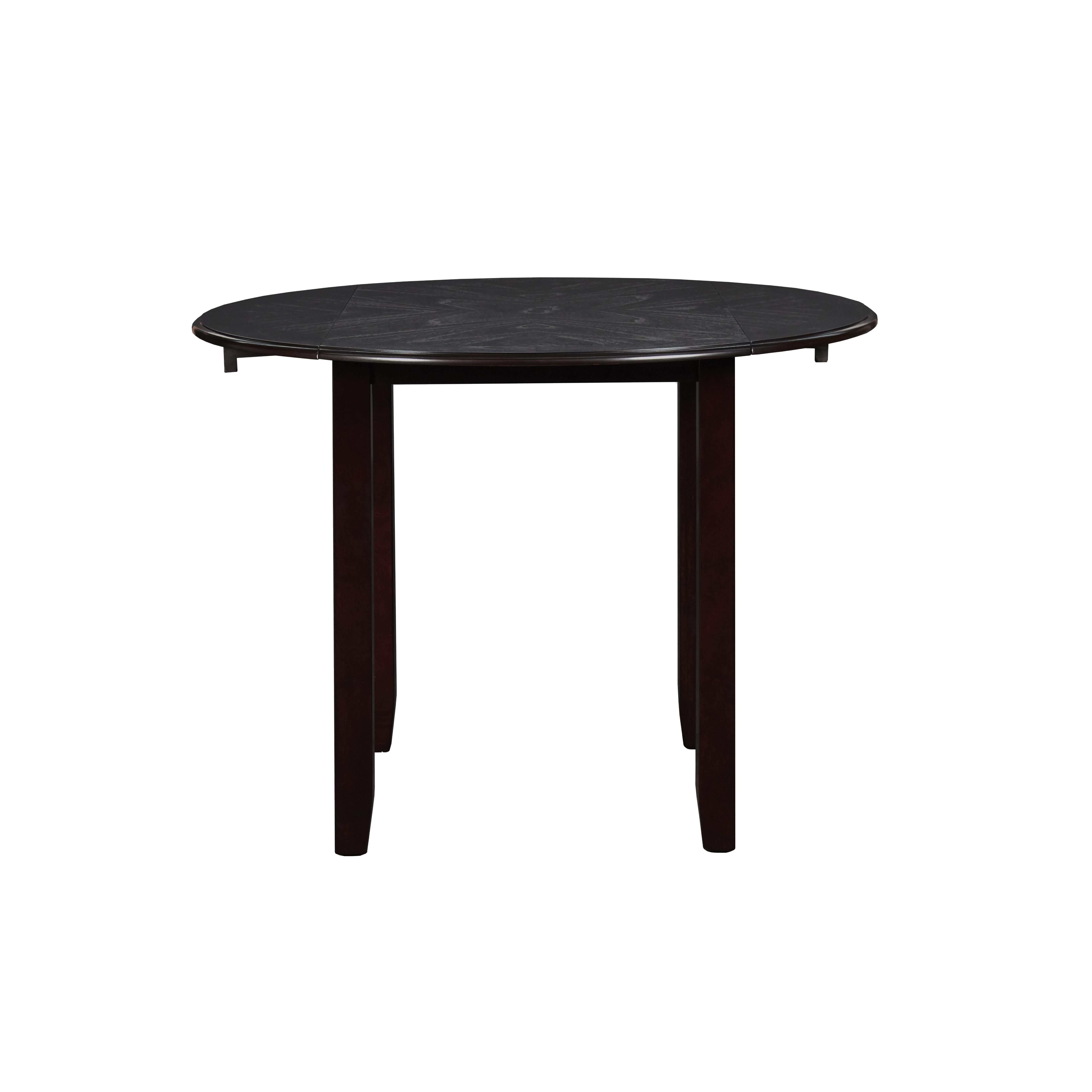 GIA 42" DINING DROP LEAF TABLE W/2 CHAIRS-EBONY - Ideal Furniture (Fresno,CA) 