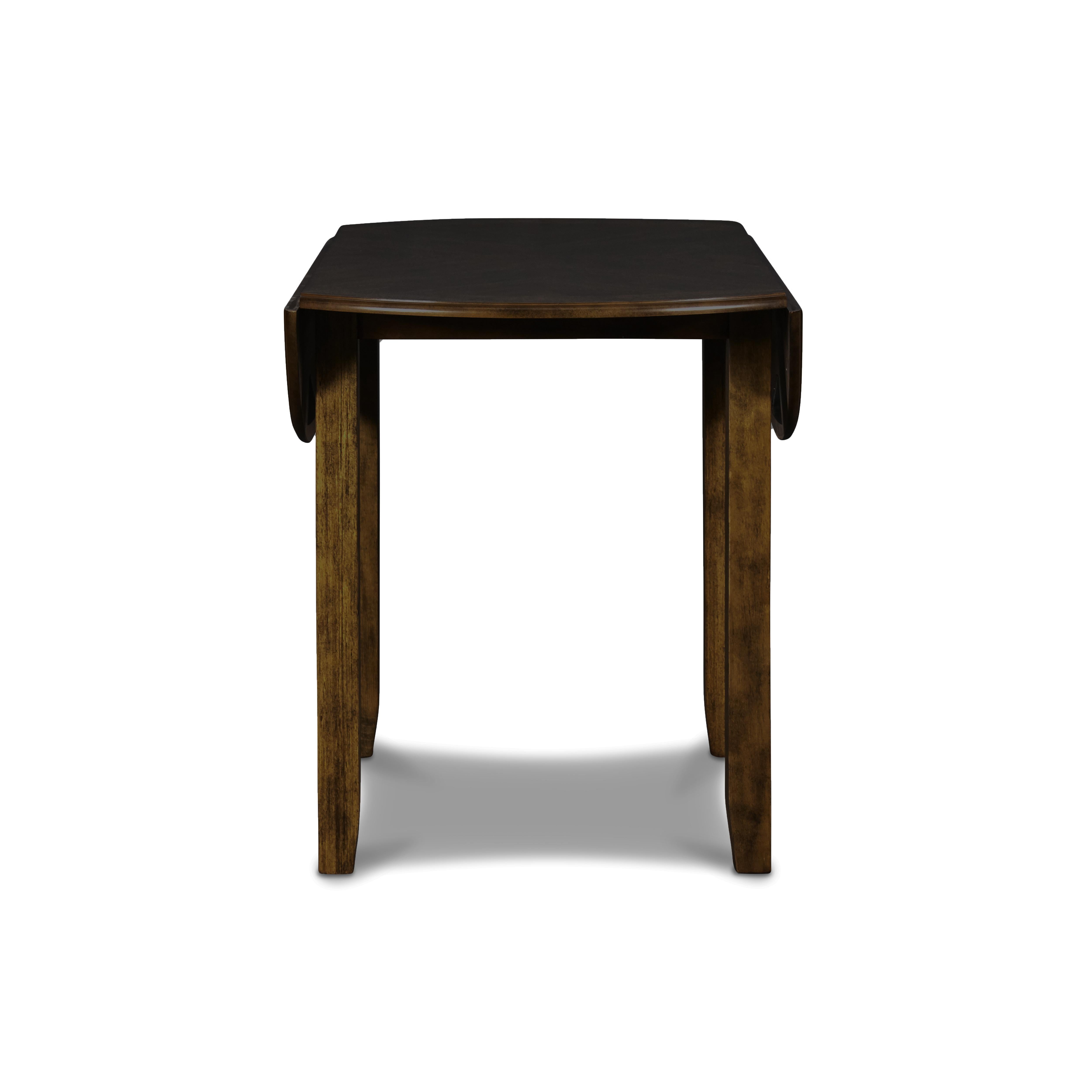 GIA 42" DINING DROP LEAF TABLE W/2 CHAIRS-BROWN - Ideal Furniture (Fresno,CA) 