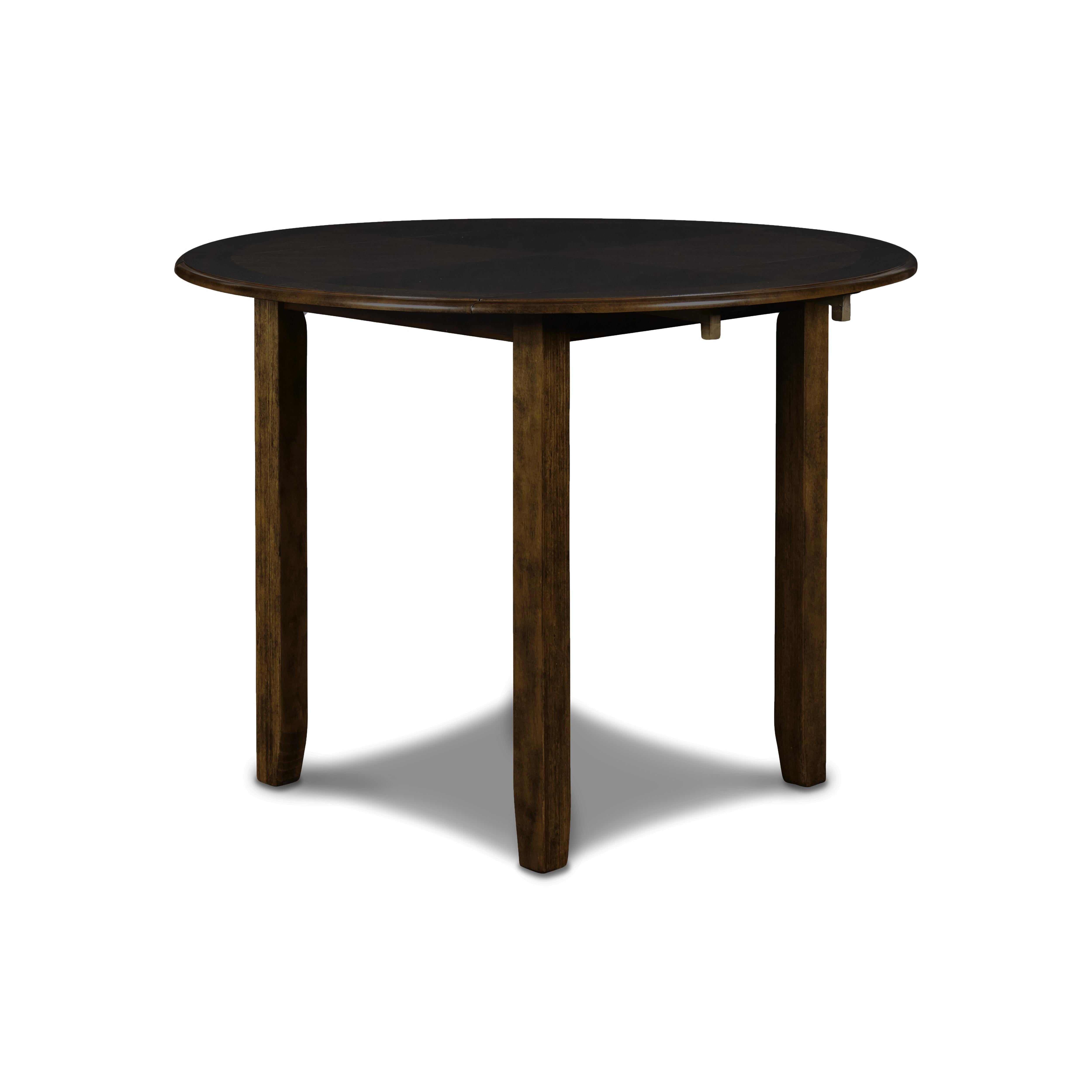 GIA 42" DINING DROP LEAF TABLE W/2 CHAIRS-BROWN - Ideal Furniture (Fresno,CA) 