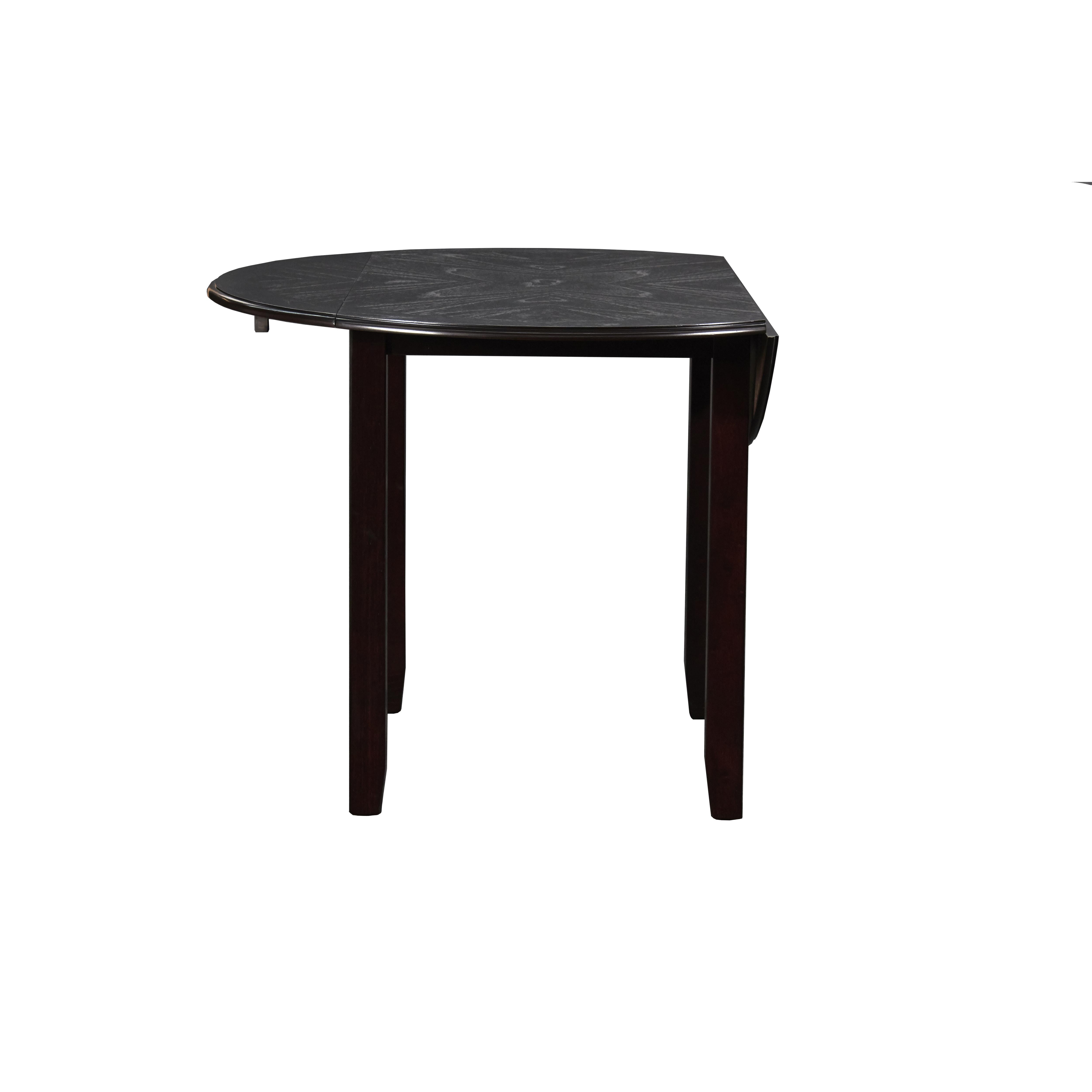 GIA 42" DINING DROP LEAF TABLE W/2 CHAIRS-EBONY - Ideal Furniture (Fresno,CA) 