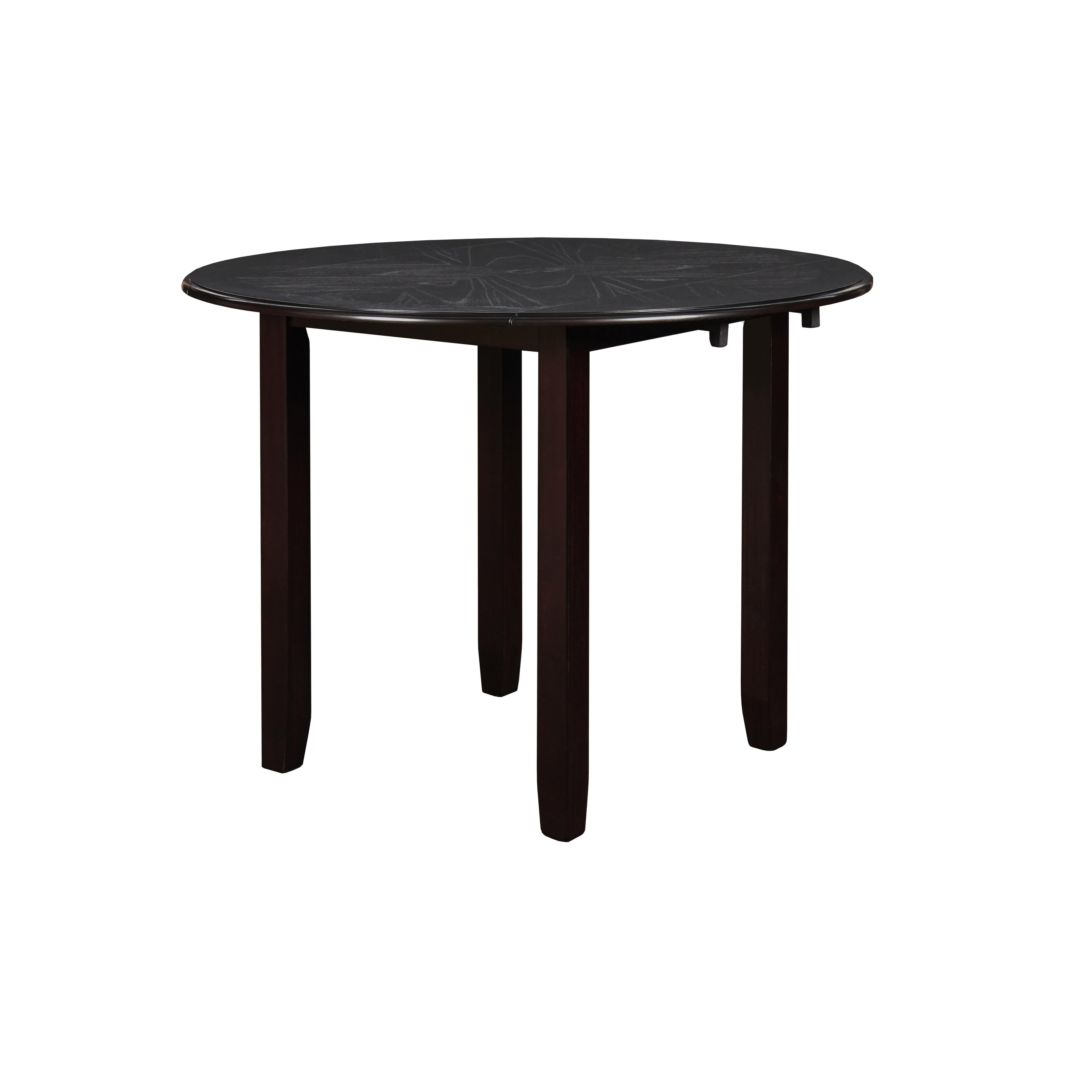 GIA 42" DINING DROP LEAF TABLE W/2 CHAIRS-EBONY - Ideal Furniture (Fresno,CA) 